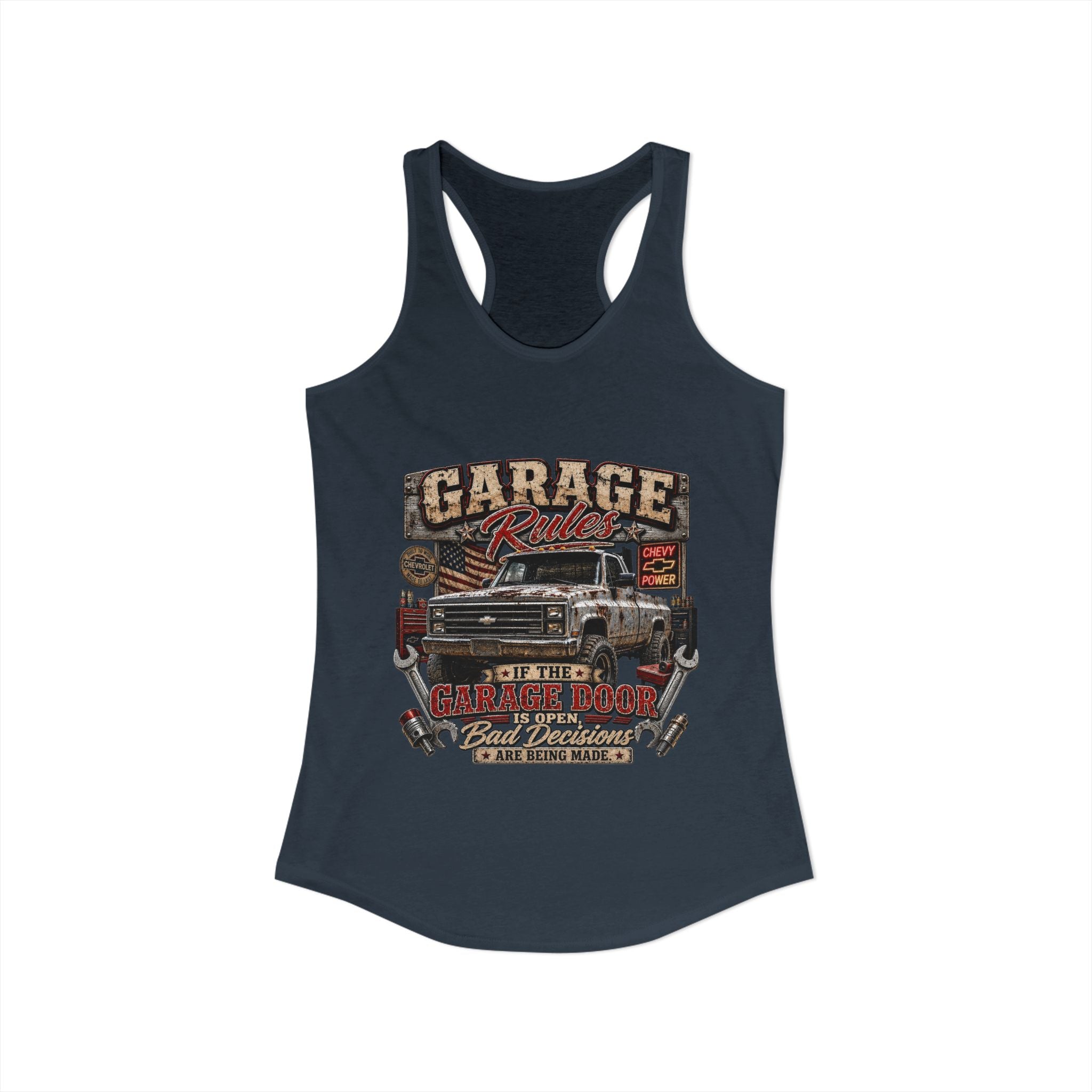 Garage Rules Ideal Racerback Tank