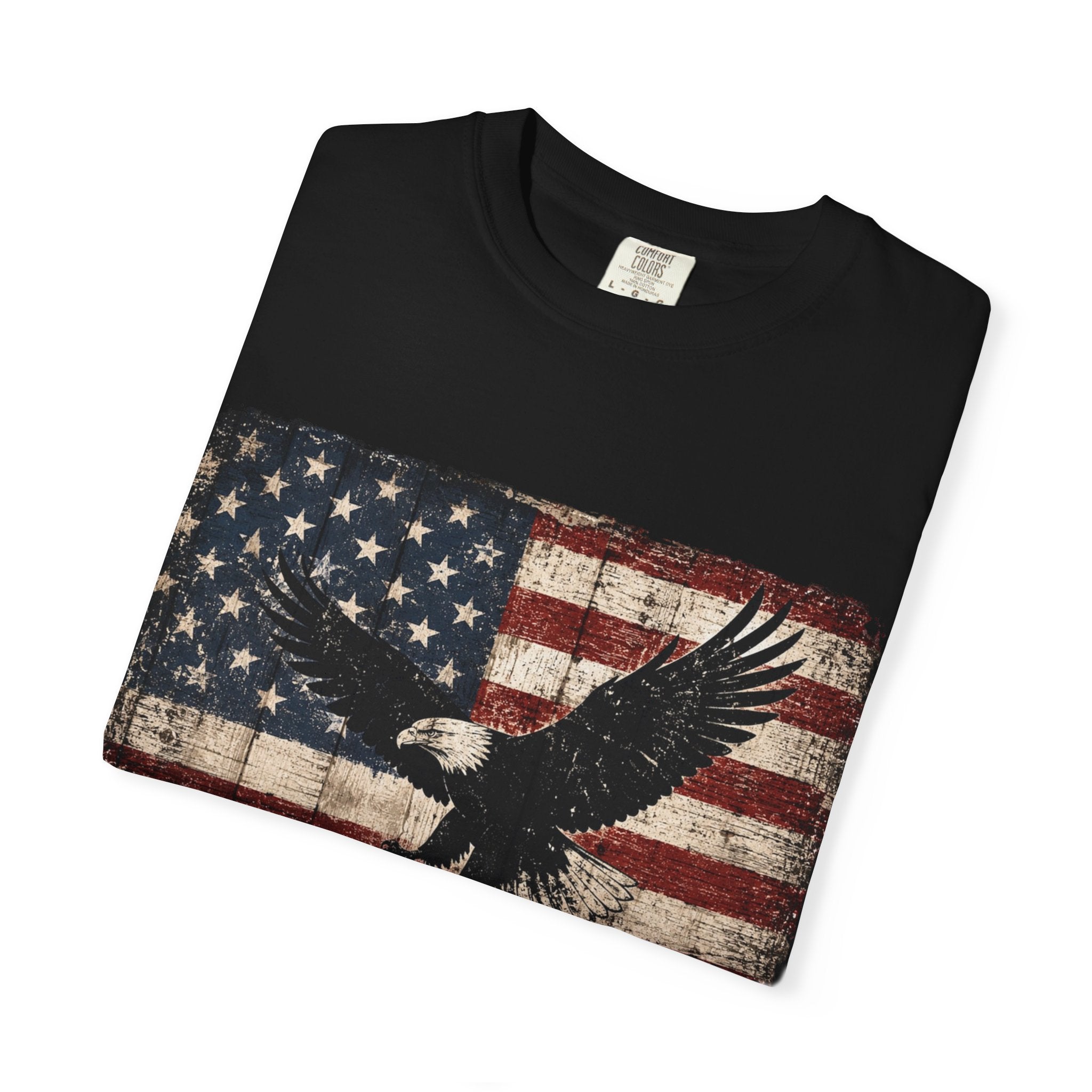 God Bless America T-Shirt — Vintage Flag & Eagle Patriotic Tee