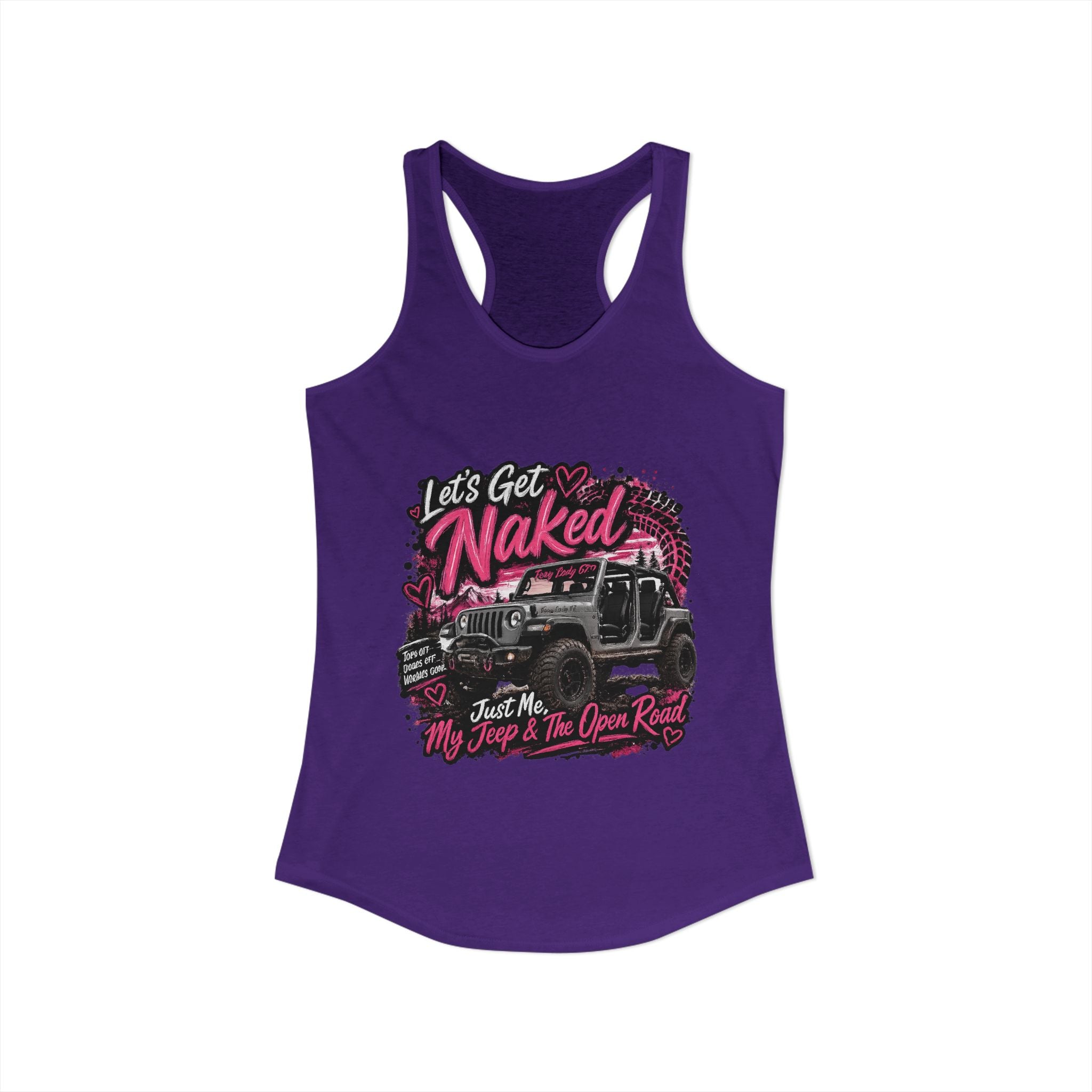 Let's Get Naked Jeep Women's Ideal Racerback Tank