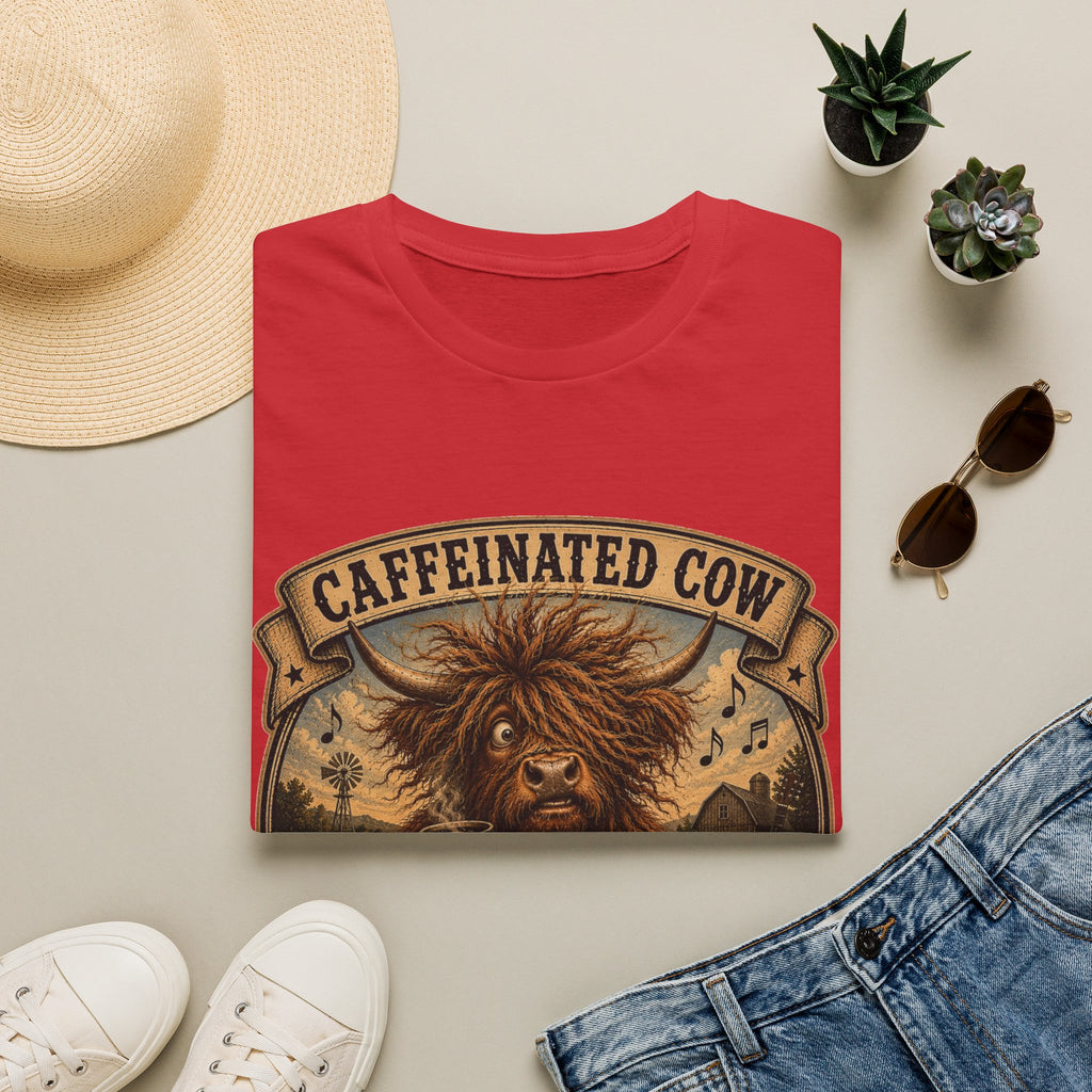 Caffeinated Cow Unisex Softstyle T-Shirt