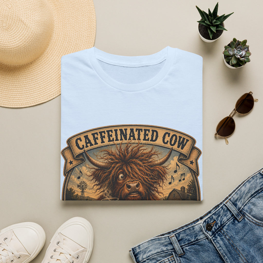 Caffeinated Cow Unisex Softstyle T-Shirt