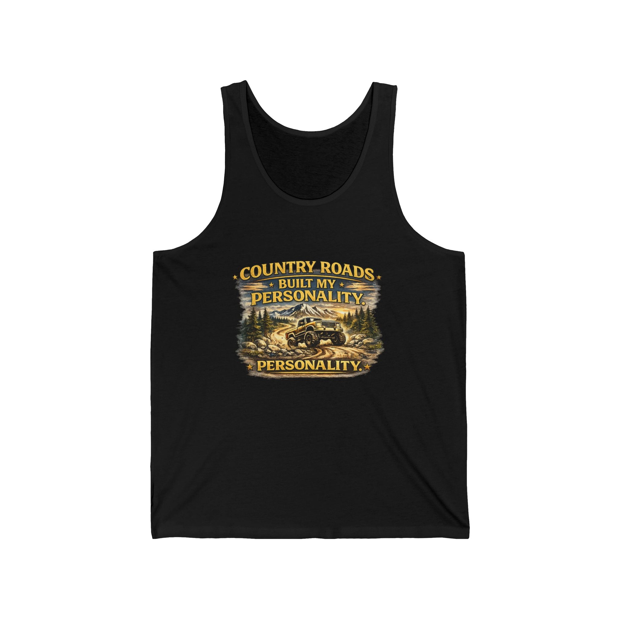 Country Roads Built My Personality Graphic Tank — Tank Top