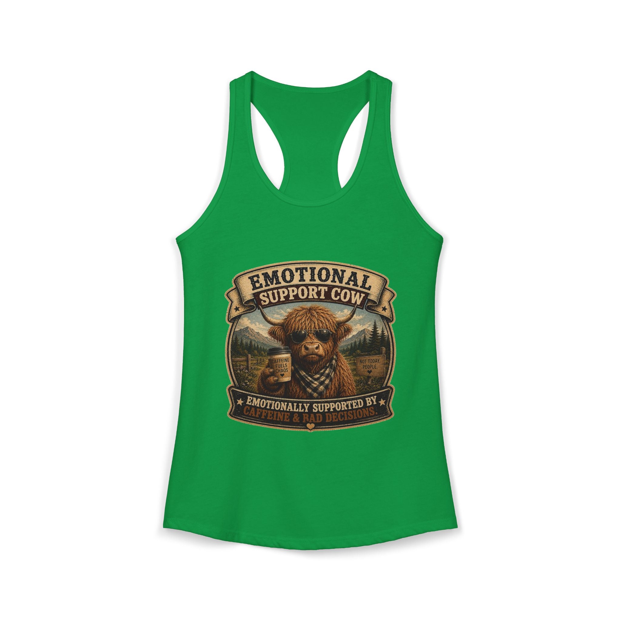 Emotional Support Cow Women's Ideal Racerback Tank