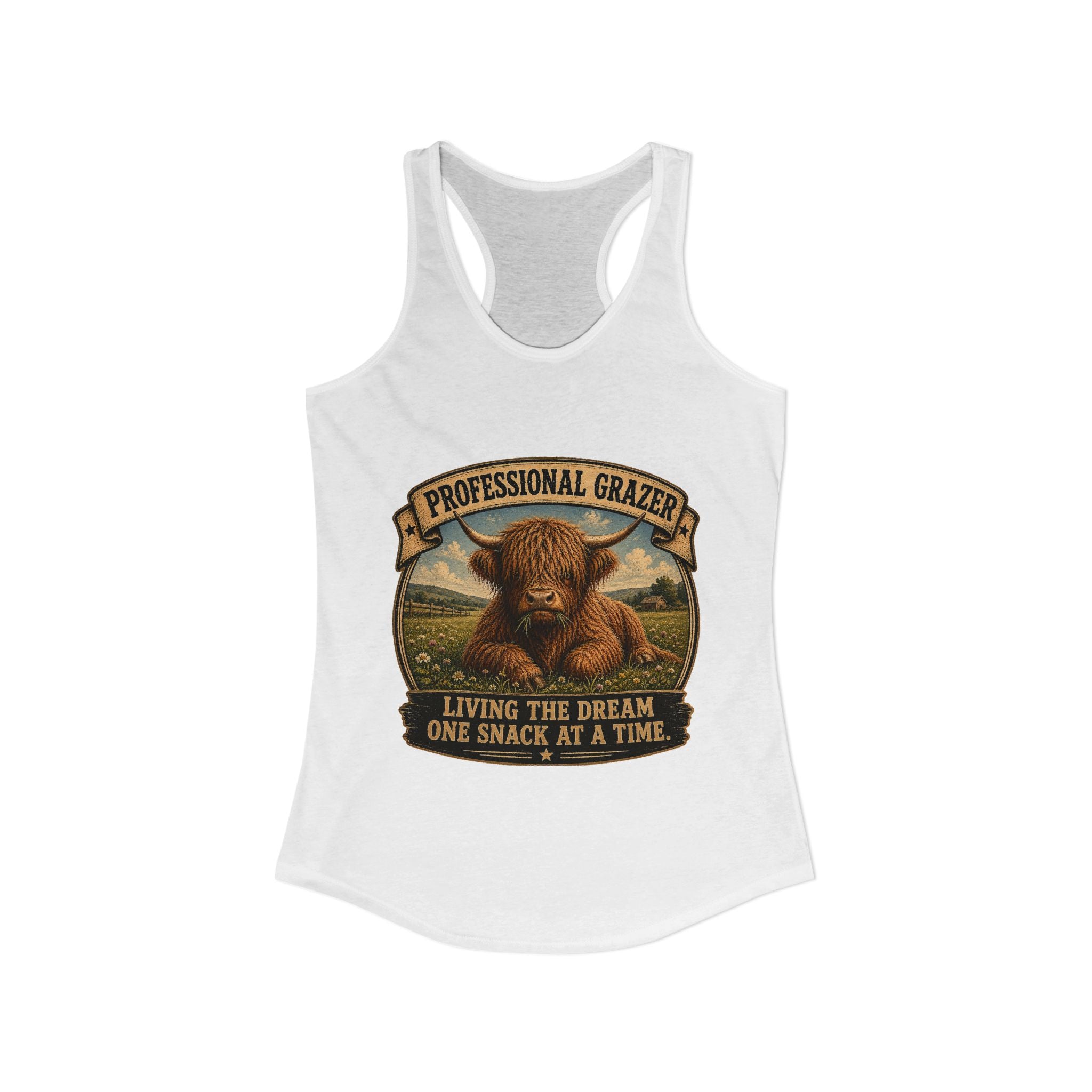 Professional Gazer Highland Cow Women's Ideal Racerback Tank