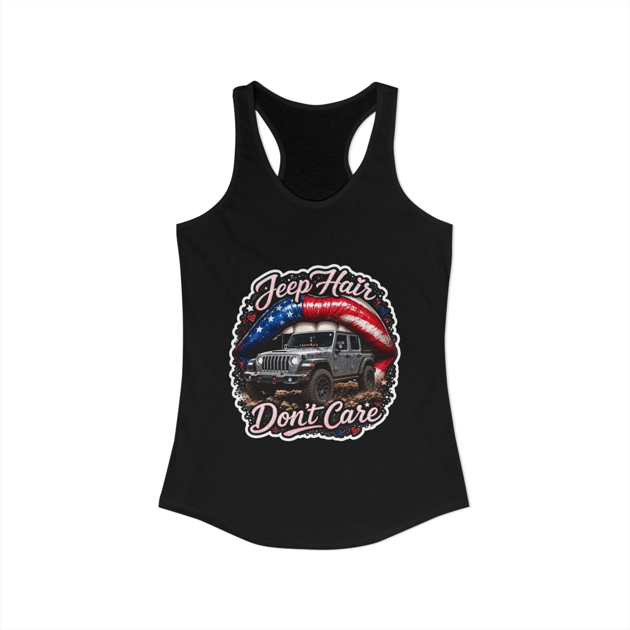 Jeep Hair Don't Care Women's Ideal Racerback Tank