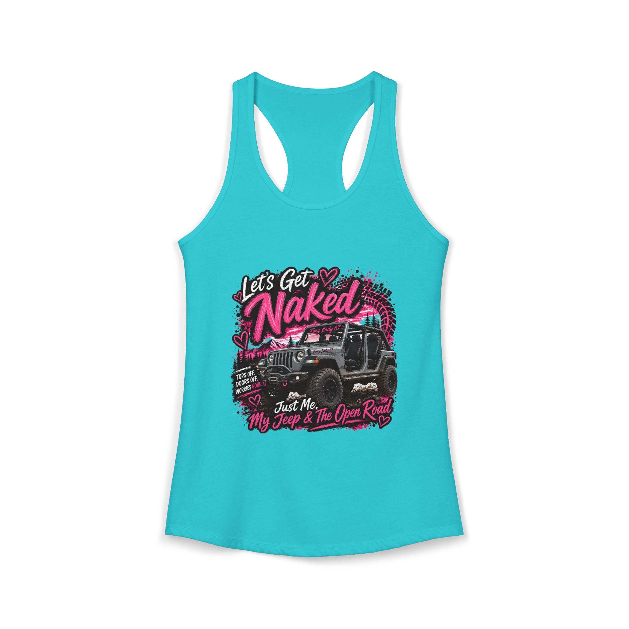 Let's Get Naked Jeep Women's Ideal Racerback Tank