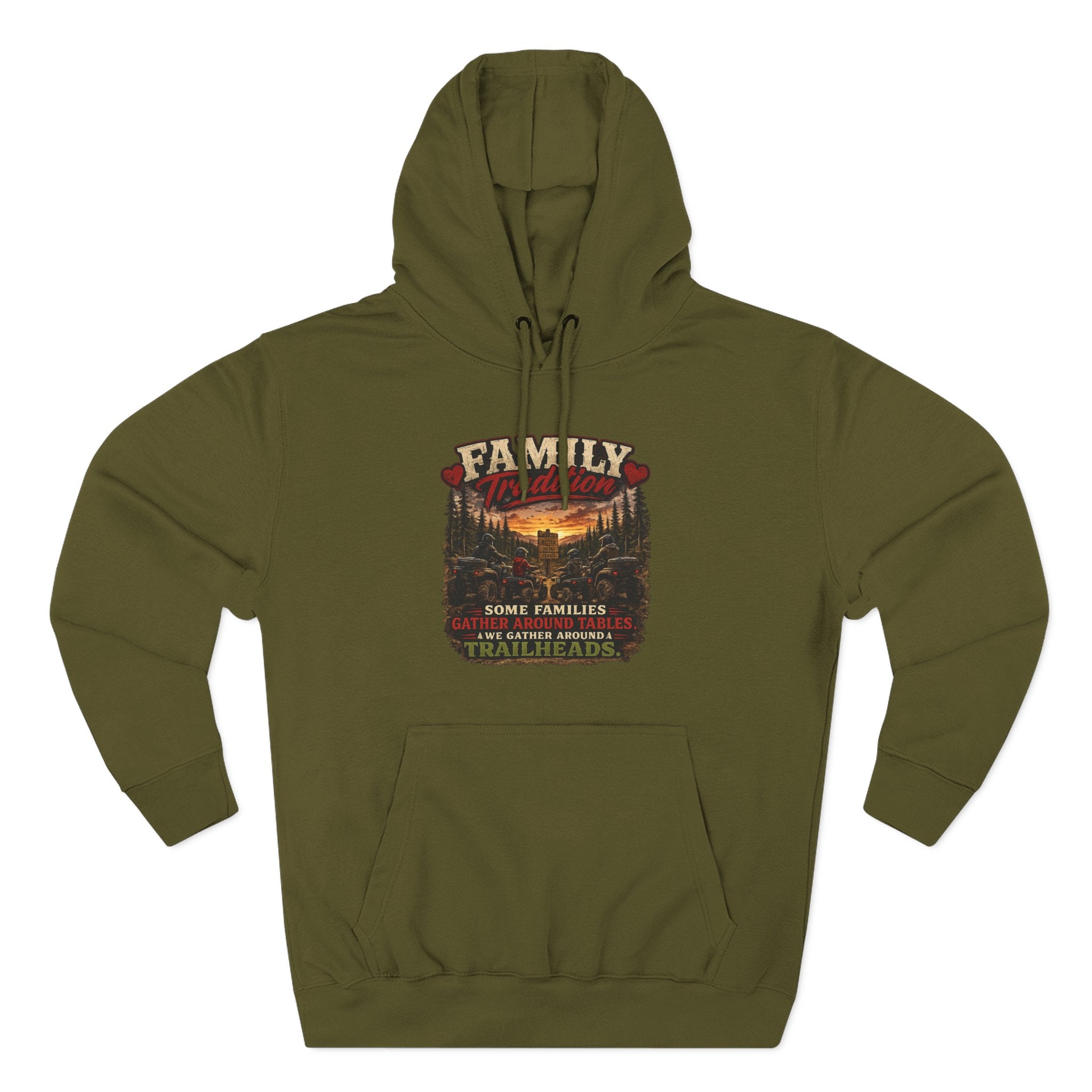 Family Campfire Hoodie — 'Family: Home, Campfire, Tradition' Vintage Outdoor Pullover
