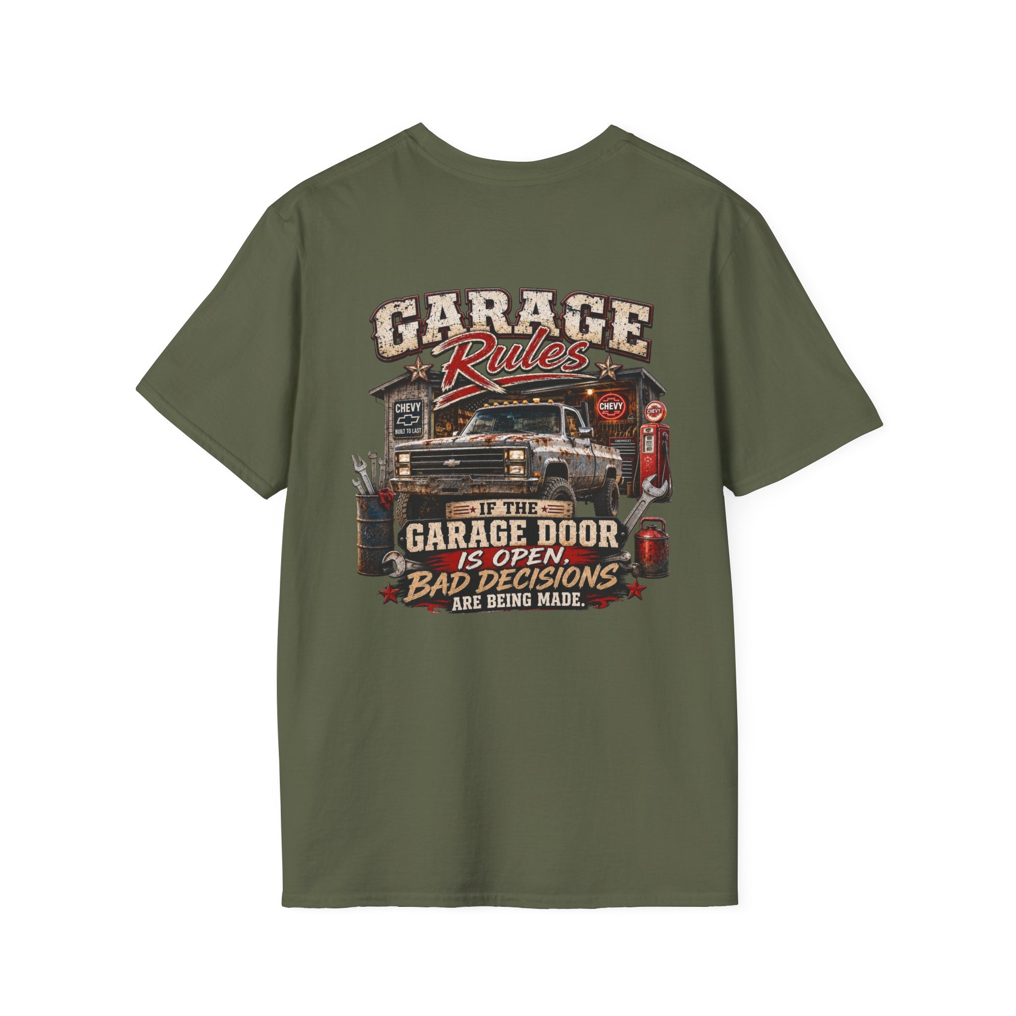 Garage Rules Chevrolet K30 Vintage Truck T-Shirt — Retro K-30 Badge Tee