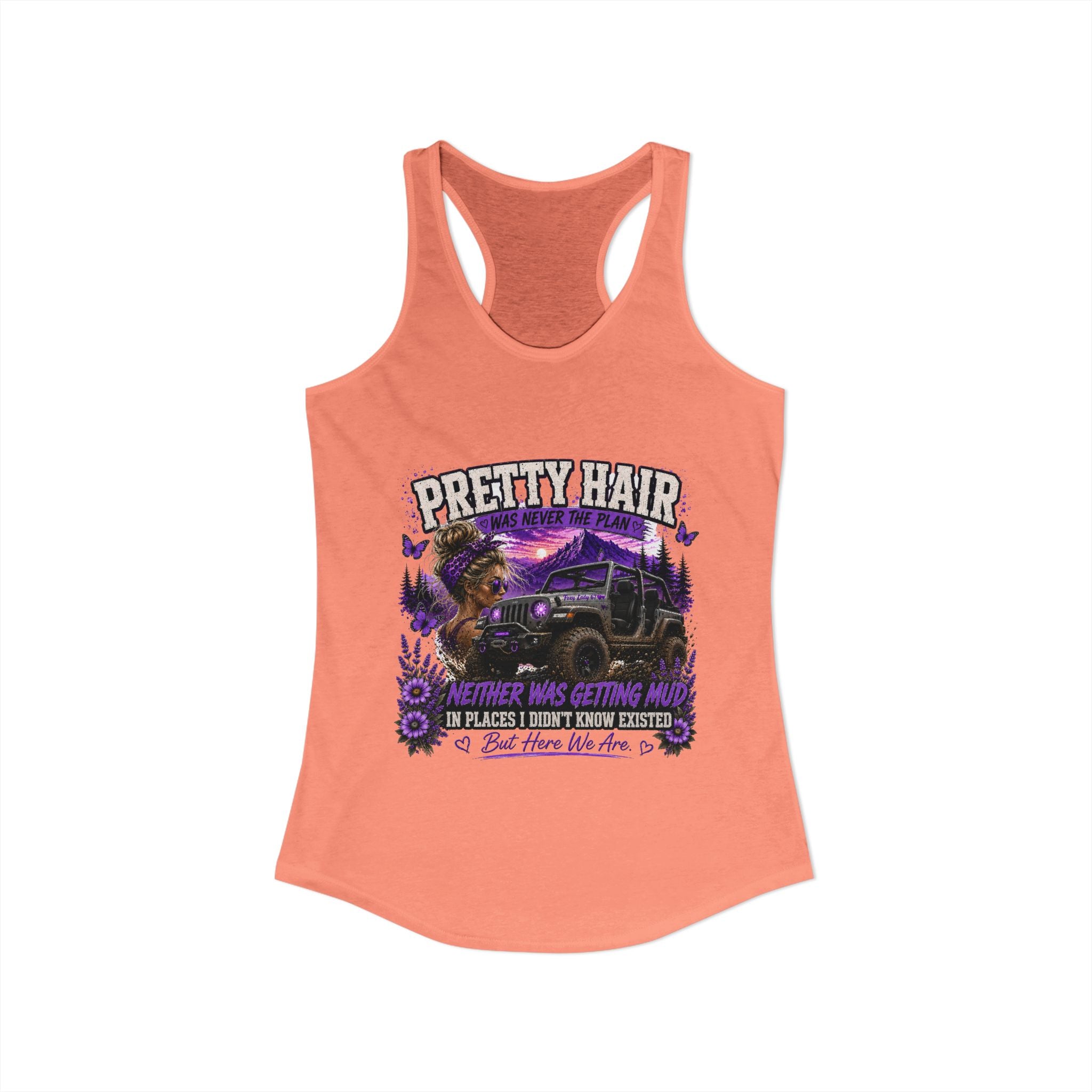 Pretty Hair Jeep Women's Ideal Racerback Tank