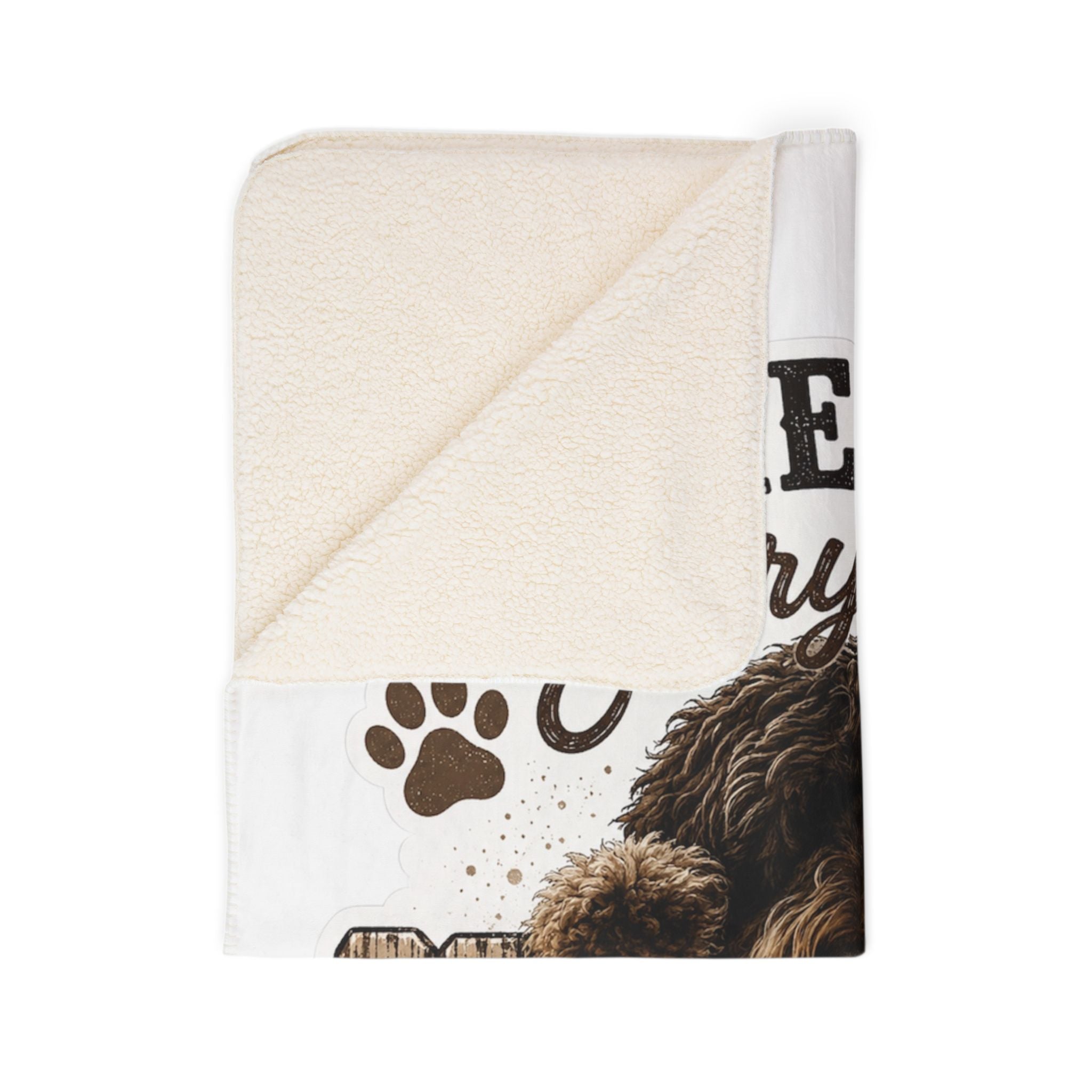 Fleece Sherpa Blanket — "I Heard Everything, Carry On" Dog Throw