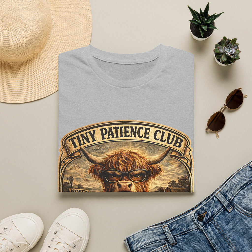 Tiny Patience Club Highland Cow Unisex Softstyle T-Shirt