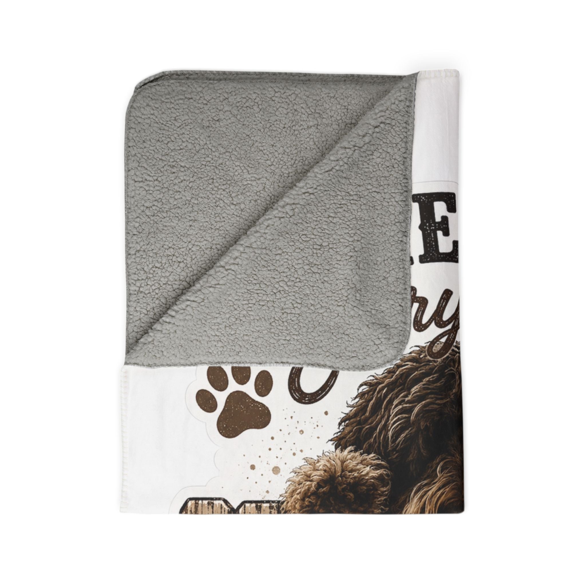 Fleece Sherpa Blanket — "I Heard Everything, Carry On" Dog Throw