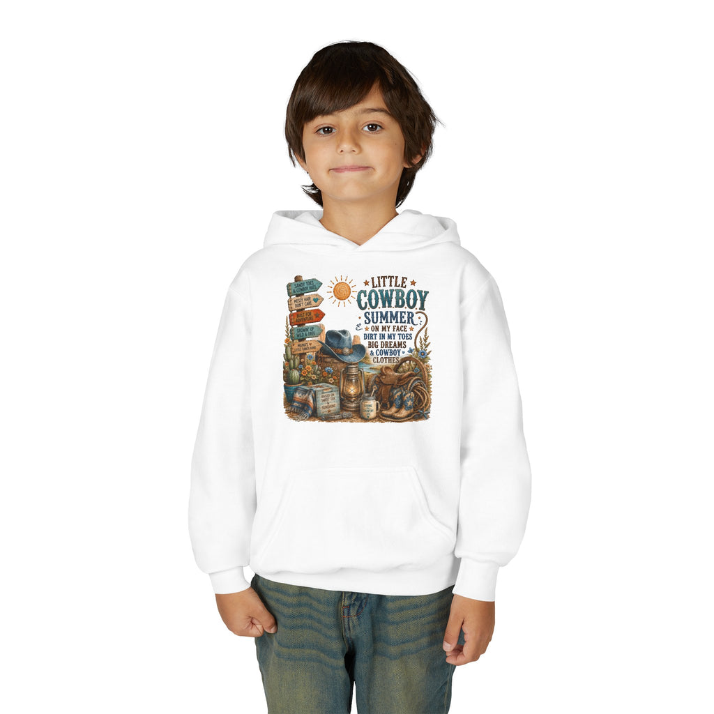 "Little Cowboy" Western Graphic Sweatshirt – Youth Cowboy Summer Hoodie