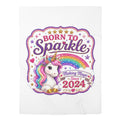 Born to Sparkle Unicorn Baby Swaddle Blanket — Making Magic Since 2024