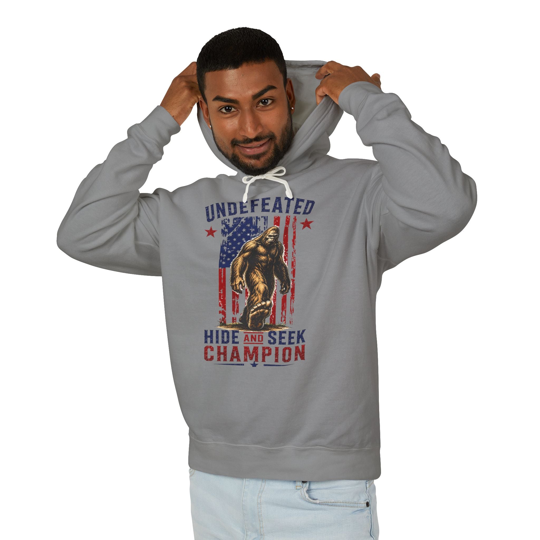 Undefeated Hide and Seek Champion 4th of July Hooded Sweatshirt