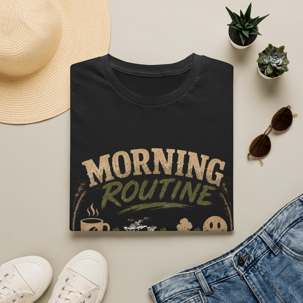 Morning Routine T-Shirt — “Coffee. ATV. Repeat.” Outdoor Adventure Graphic Tee