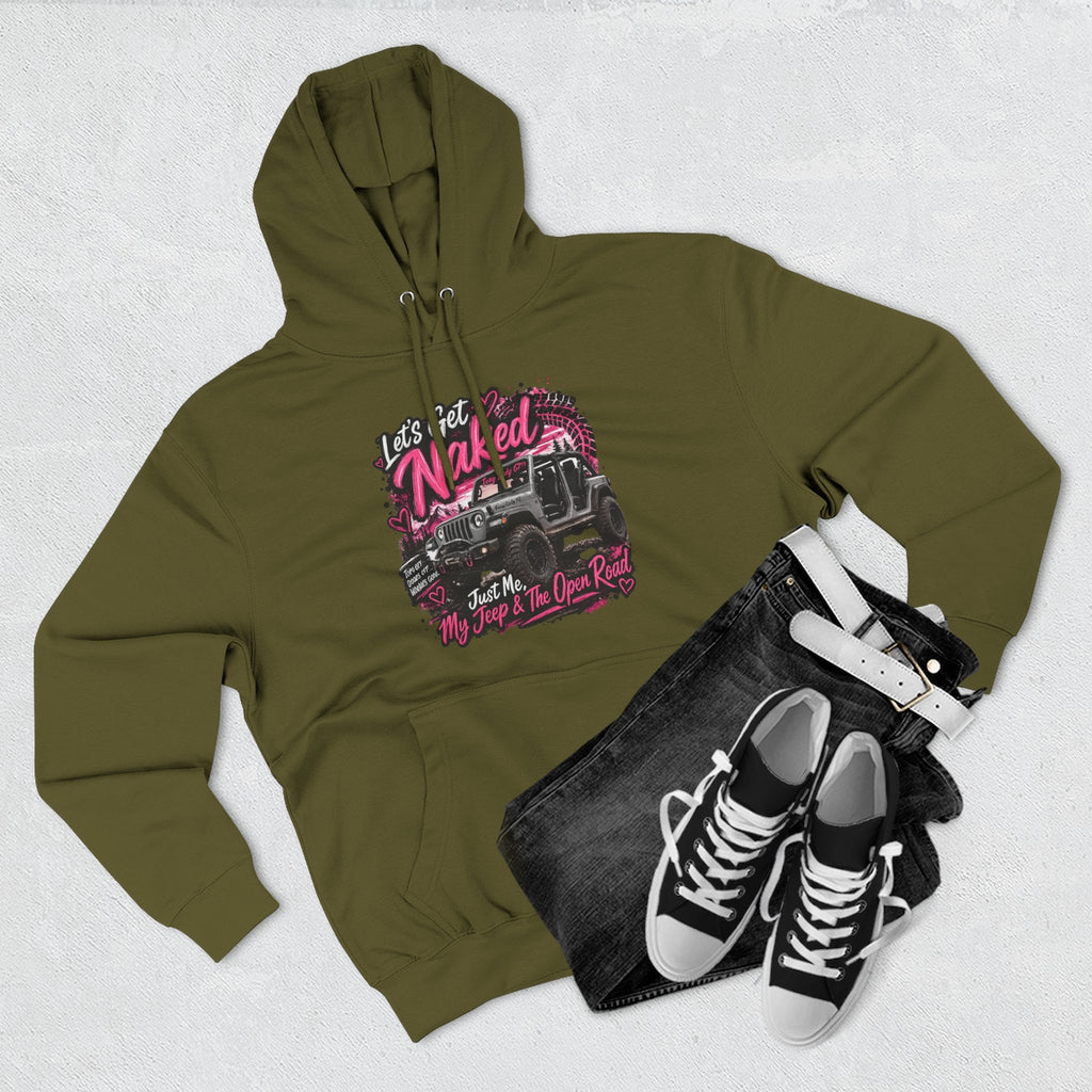 Jeep 'Let's Get Naked' Graphic Hoodie — Off-Road Adventure Pullover
