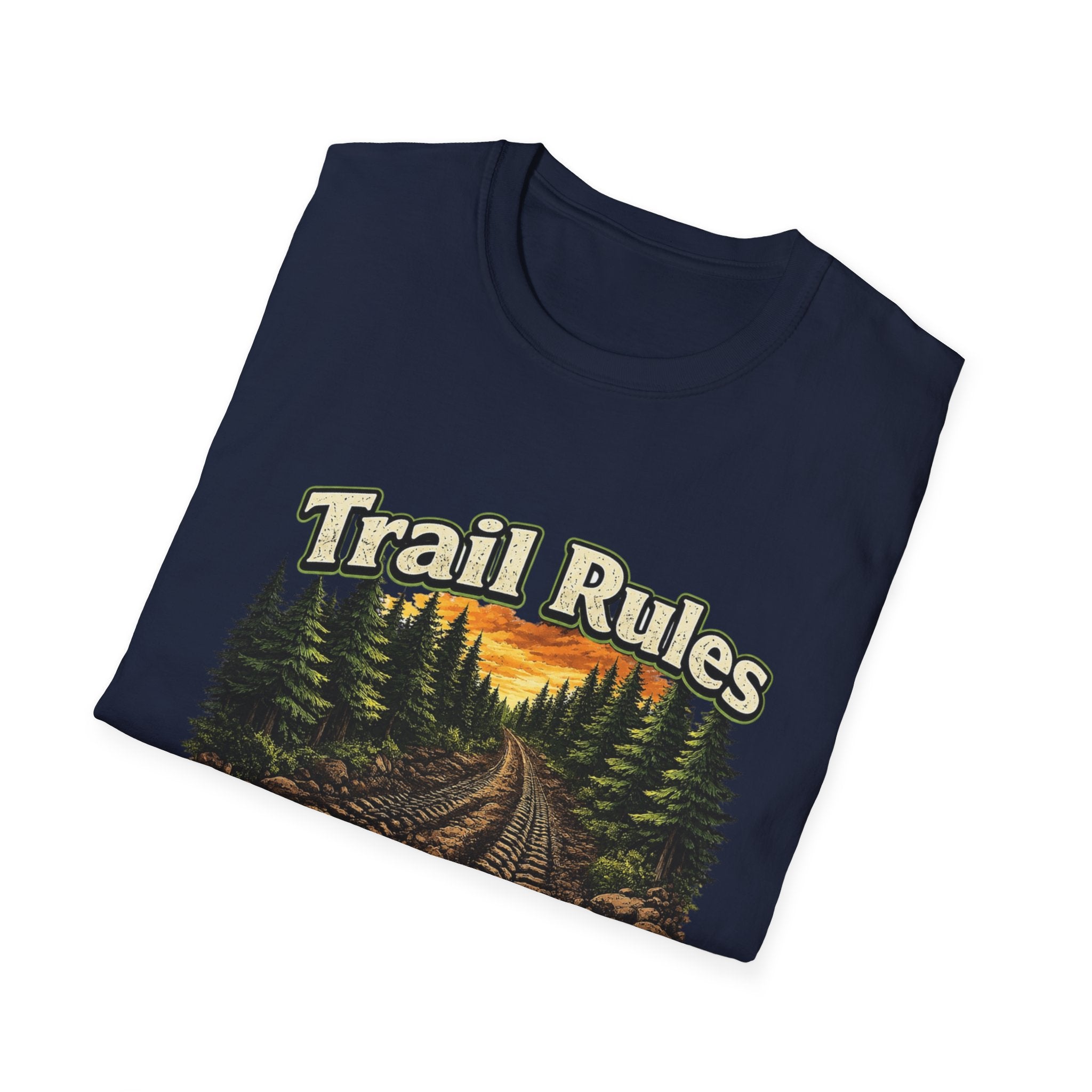 Trail Rules T-Shirt — 'Leave Nothing Behind Except Tire Tracks and Bad Decisions' Outdoor Tee