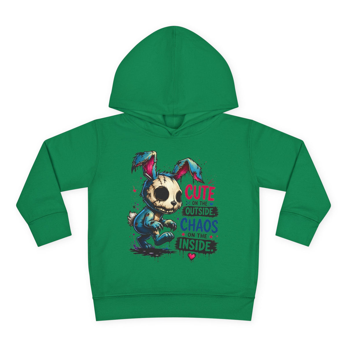Cute on the outside Choas on the inside Toddler Pullover Fleece Hoodie