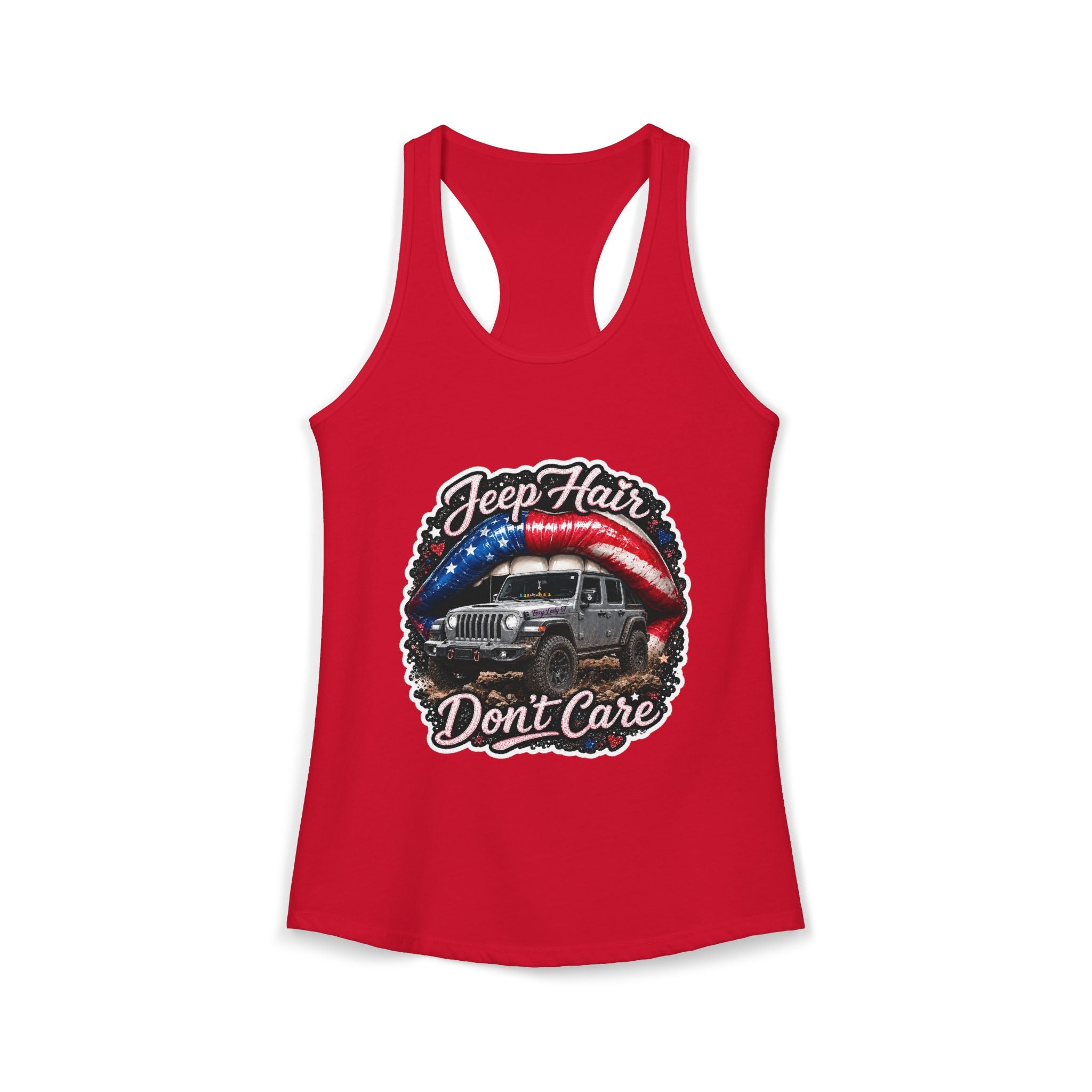 Jeep Hair Don't Care Women's Ideal Racerback Tank