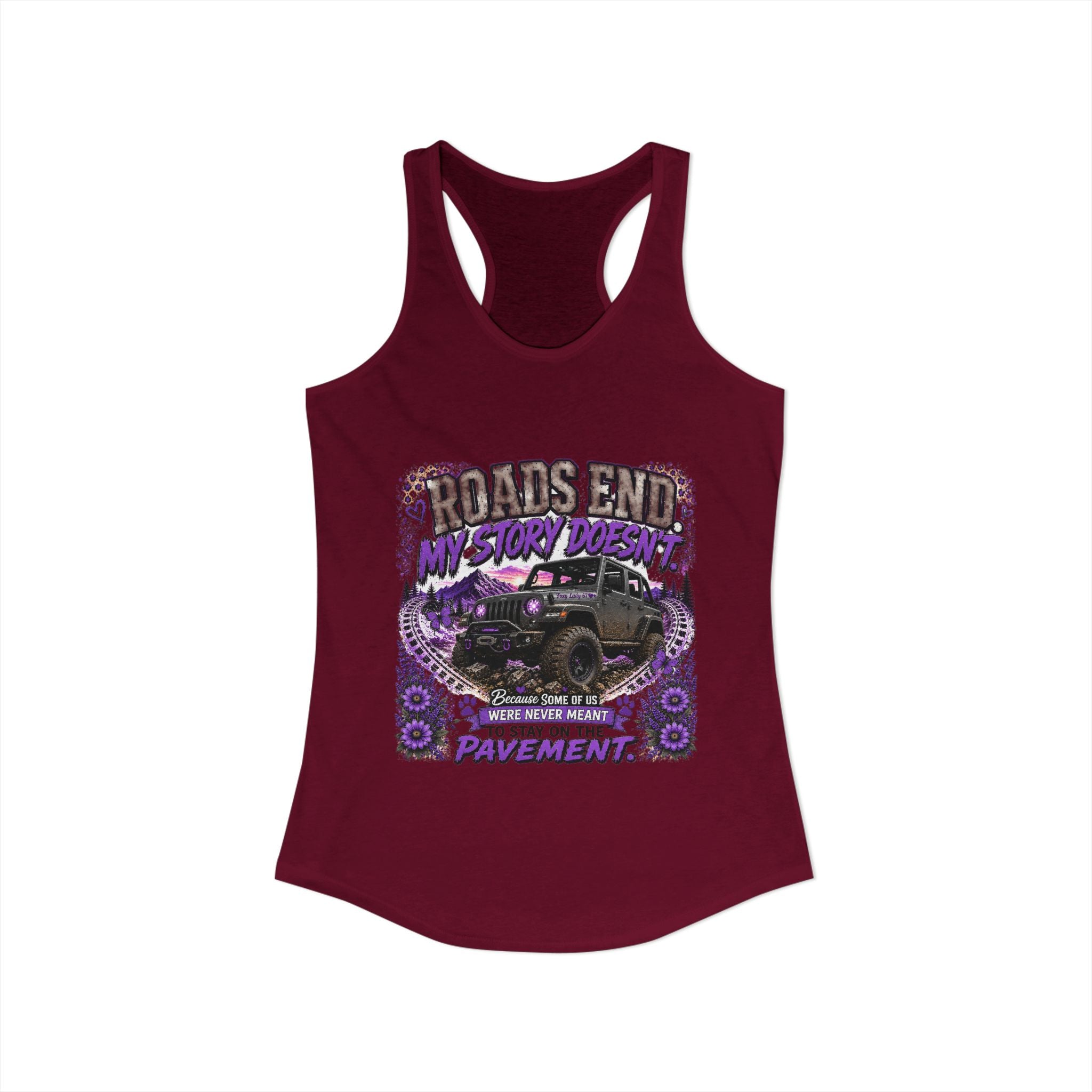 Roads End My Story Doesn't Women's Ideal Racerback Tank