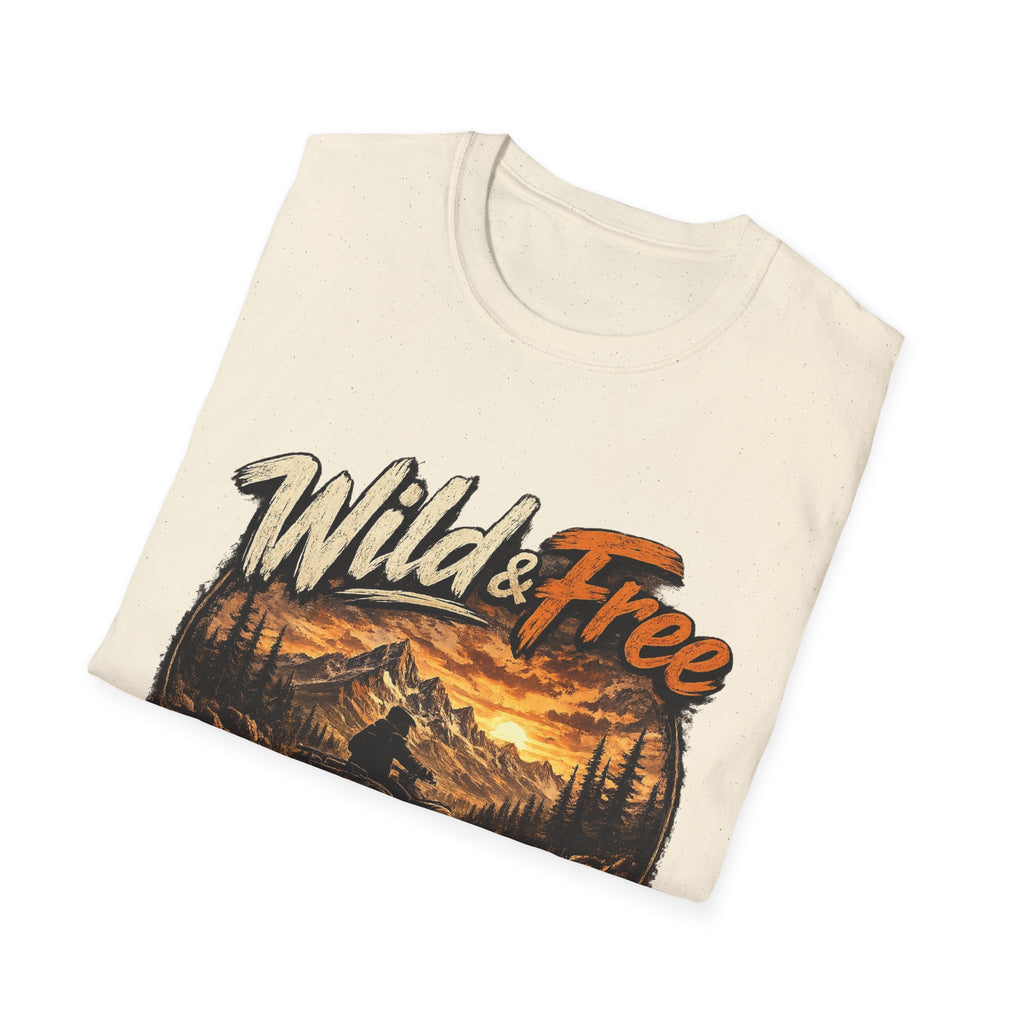 Wild & Free Mountain T-Shirt — 'The Best Roads Aren't Roads At All' Adventure Tee