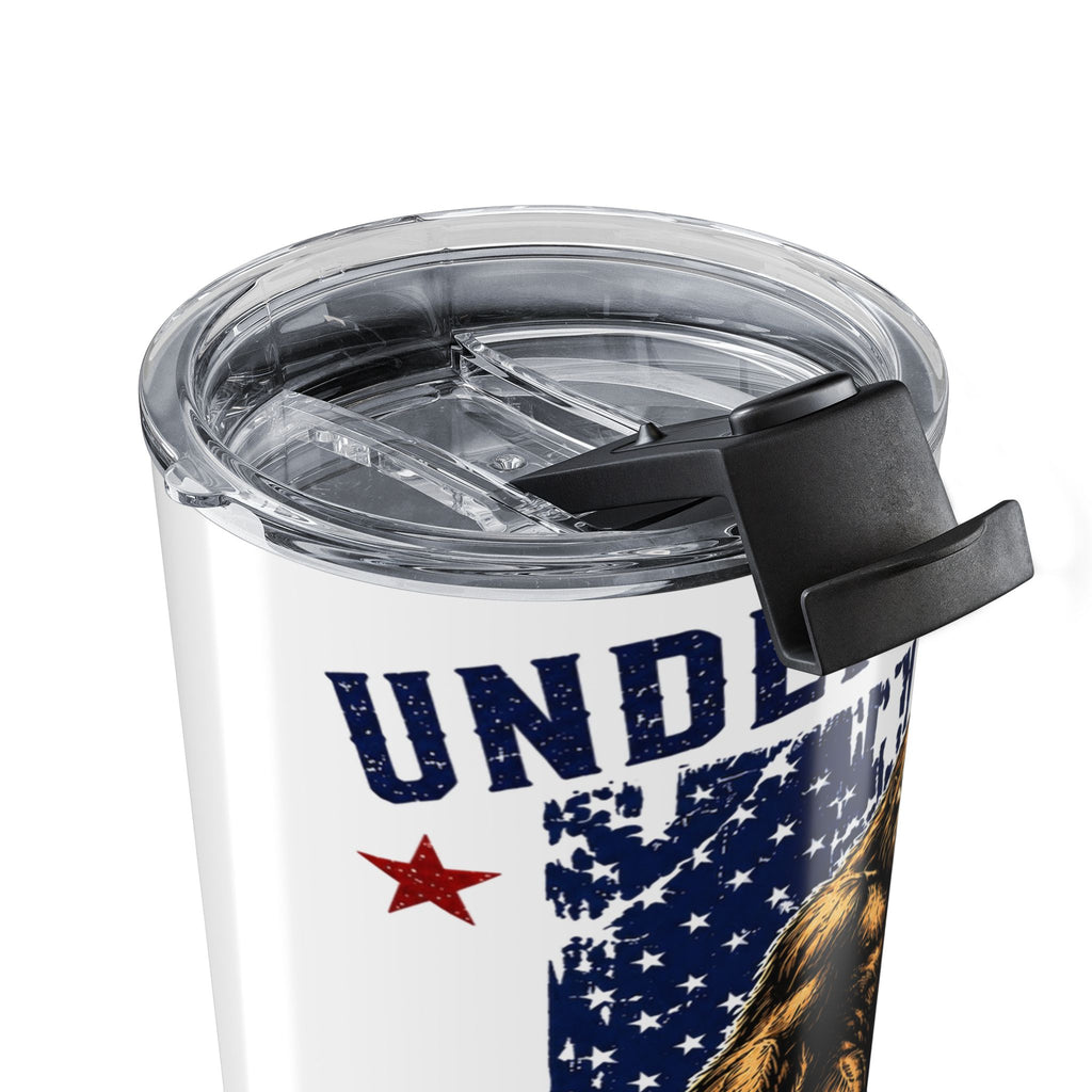 Undefeated Hide and Seek Champion 4th of July Bigfoot Tumbler 20oz