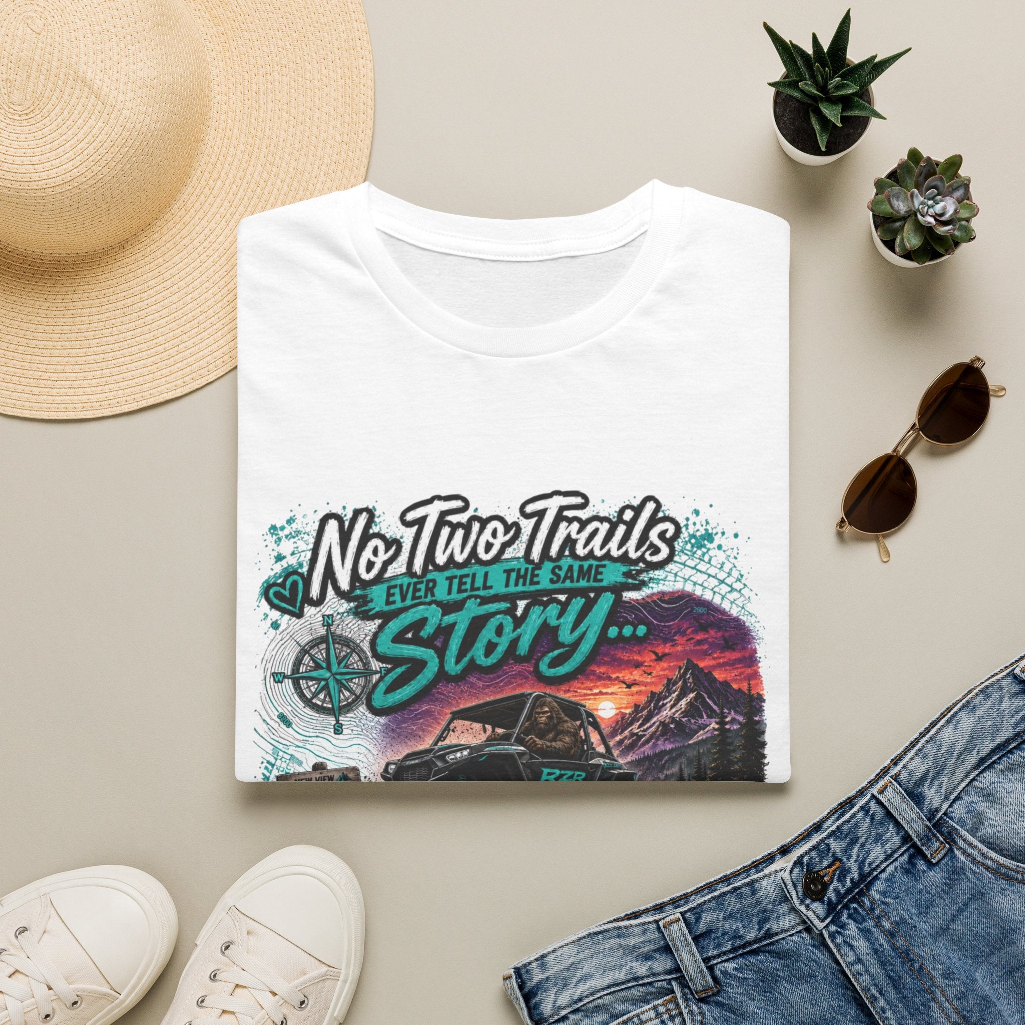 Adventure T‑Shirt — "No Two Trails Ever Tell the Same Story" Outdoor Graphic Tee