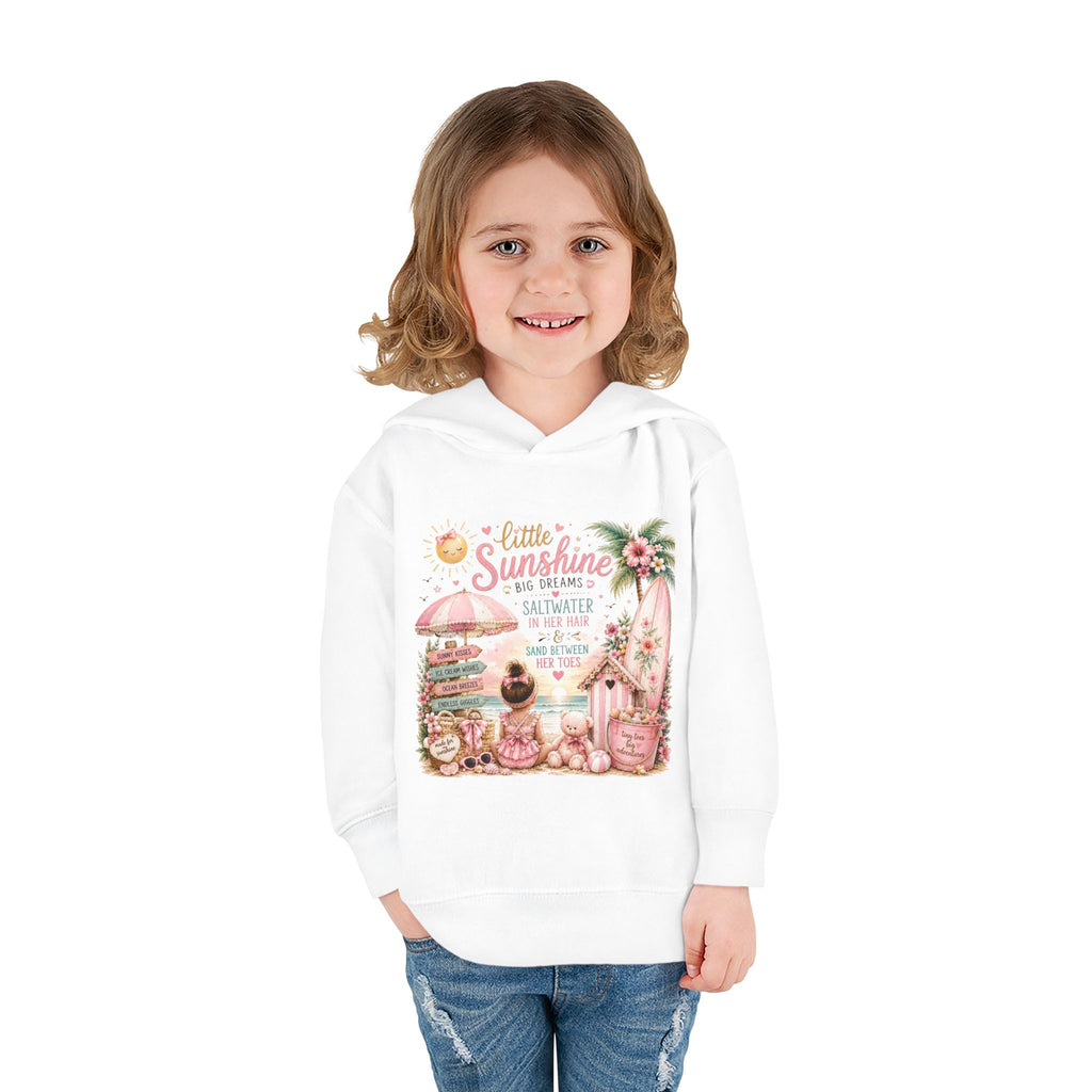 "Little Sunshine" Beach Surfboard Pullover — Toddler Hoodie