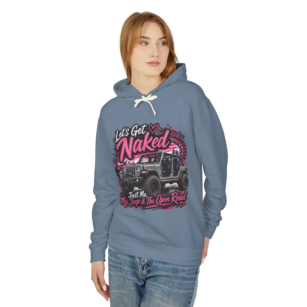 'Just Me, My Jeep & The Open Road' Graphic Sweatshirt — Let's Get Naked Jeep Hoodie