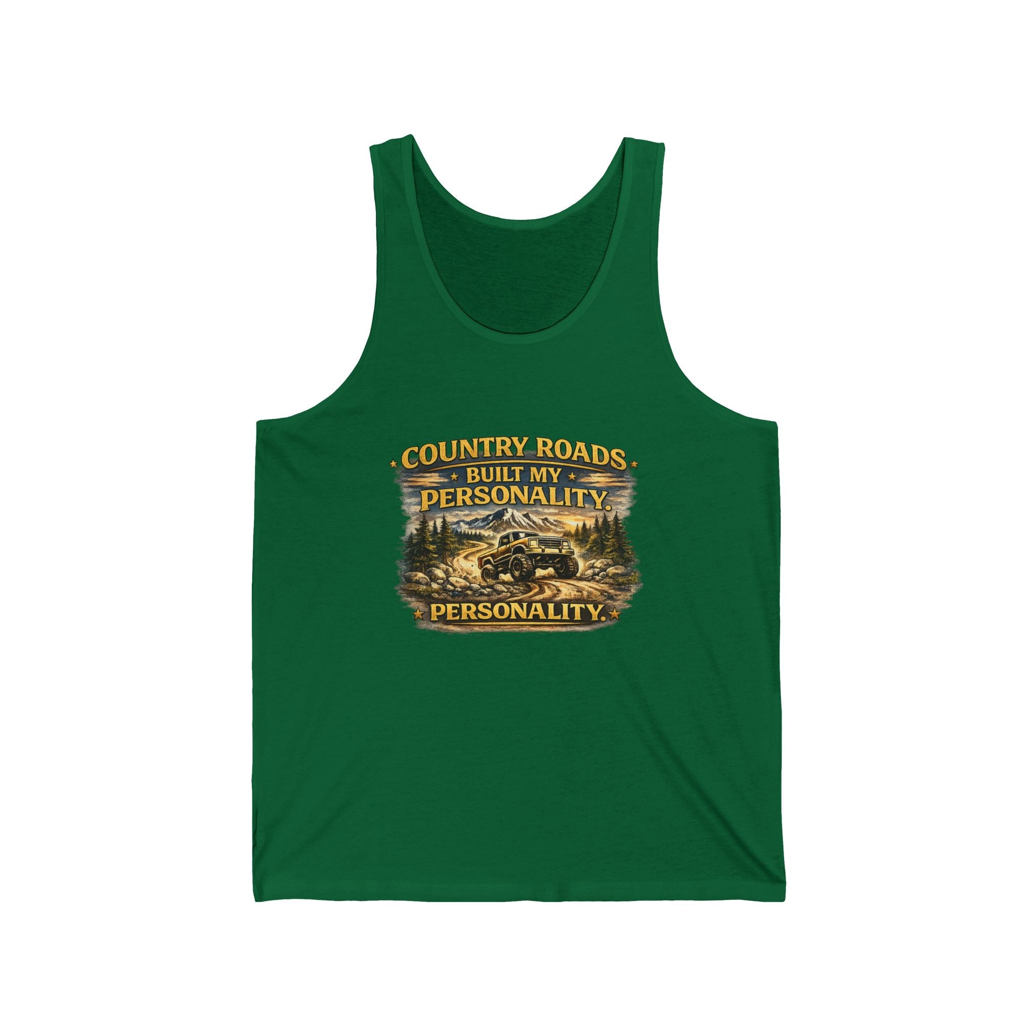 Country Roads Built My Personality Graphic Tank — Tank Top