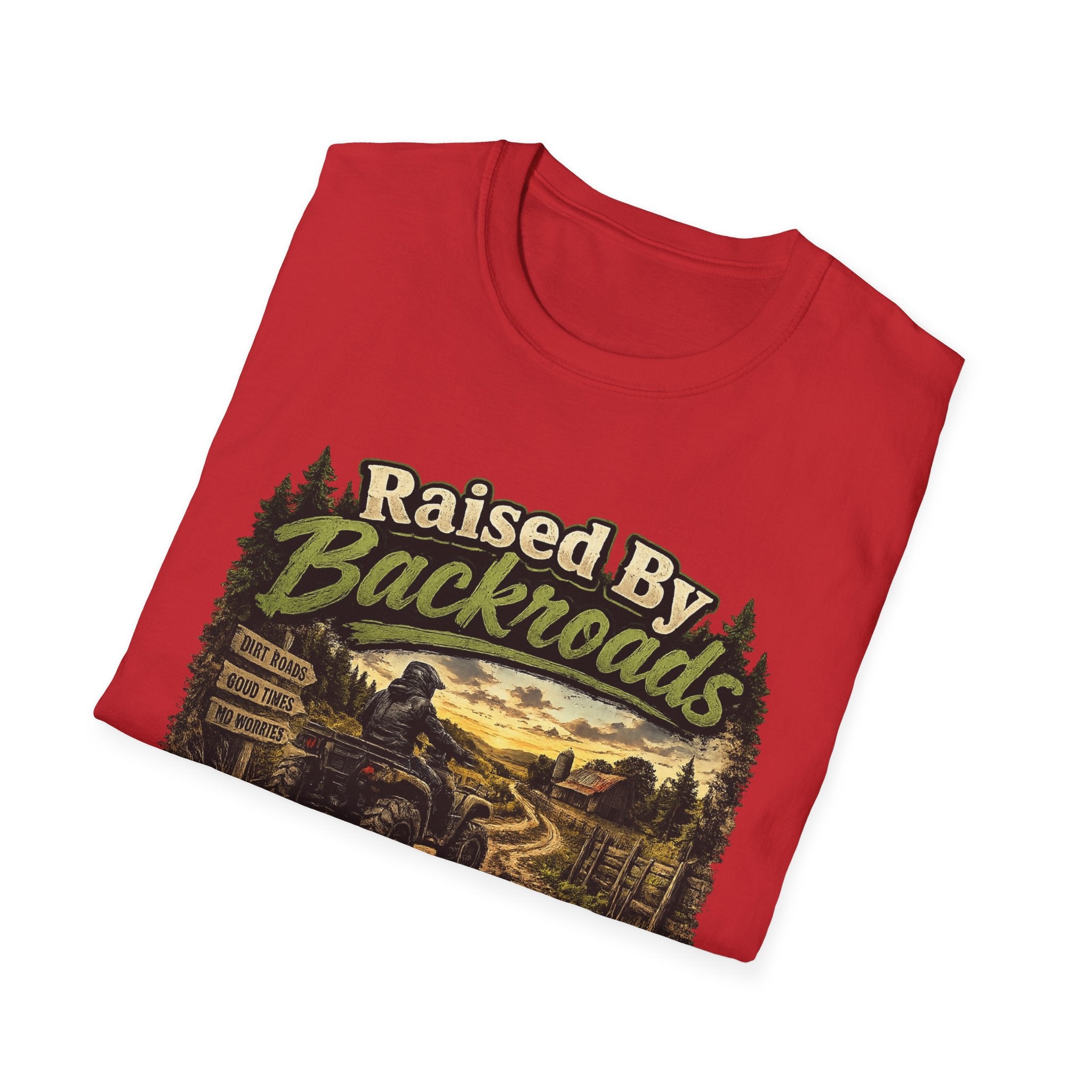 Raised By Backroads T-Shirt — Rustic Country Outdoor Graphic Tee