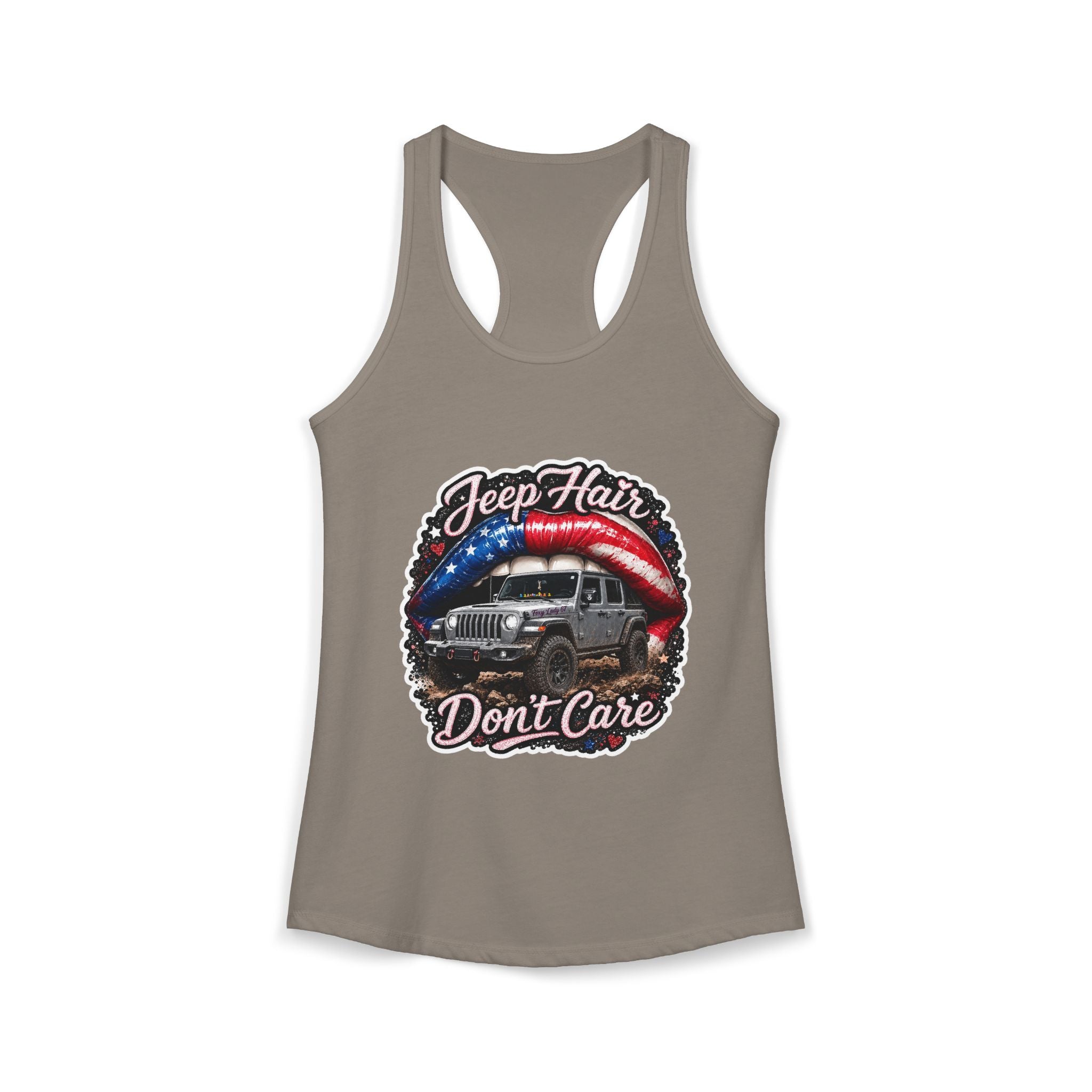 Jeep Hair Don't Care Women's Ideal Racerback Tank