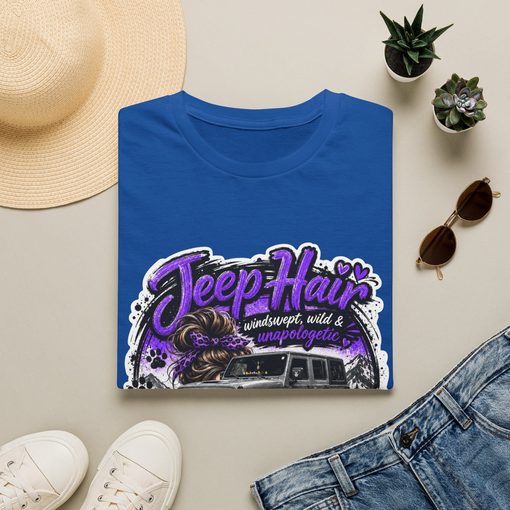 Jeep Hair Don't Care (Purple) Unisex Softstyle T-Shirt