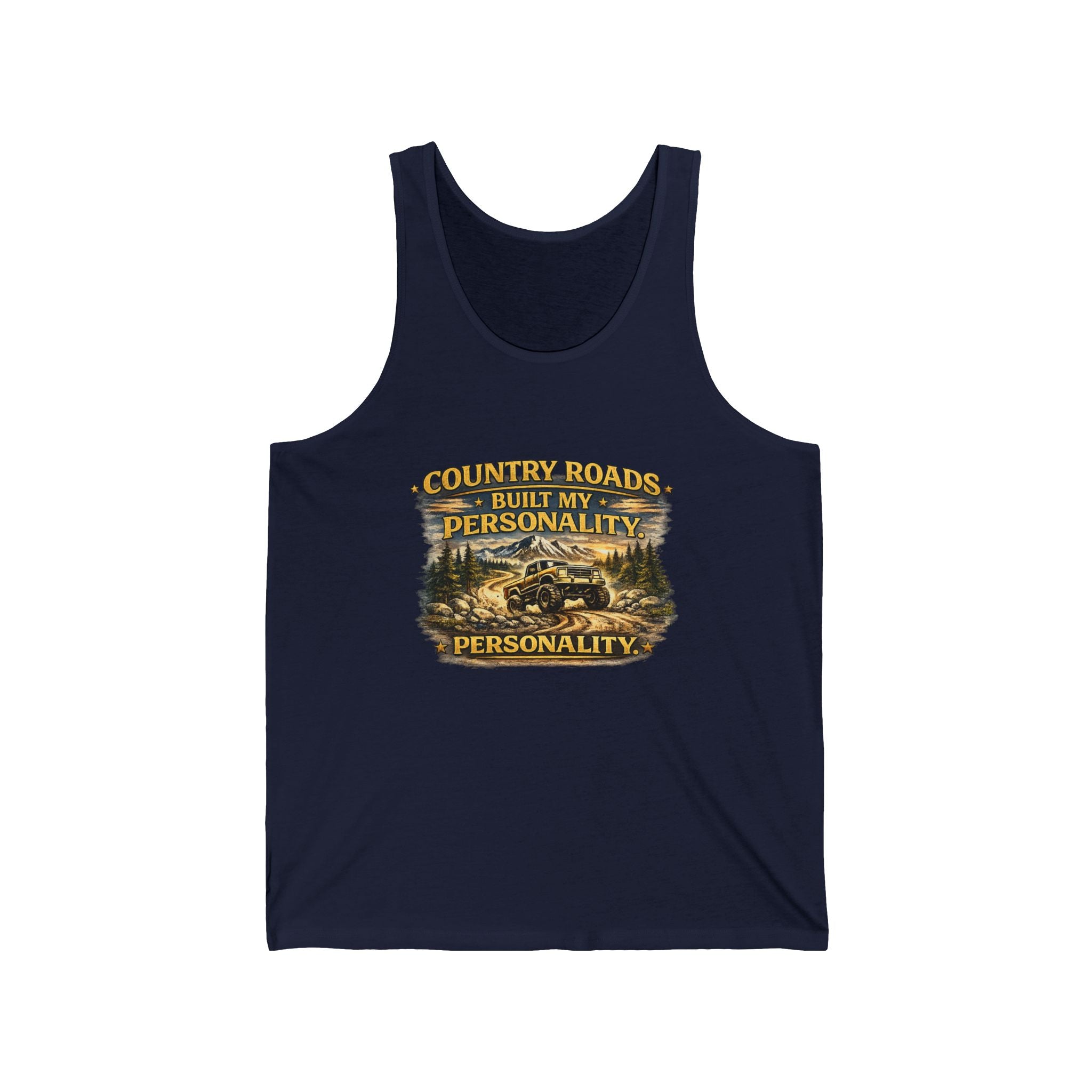 Country Roads Built My Personality Graphic Tank — Tank Top