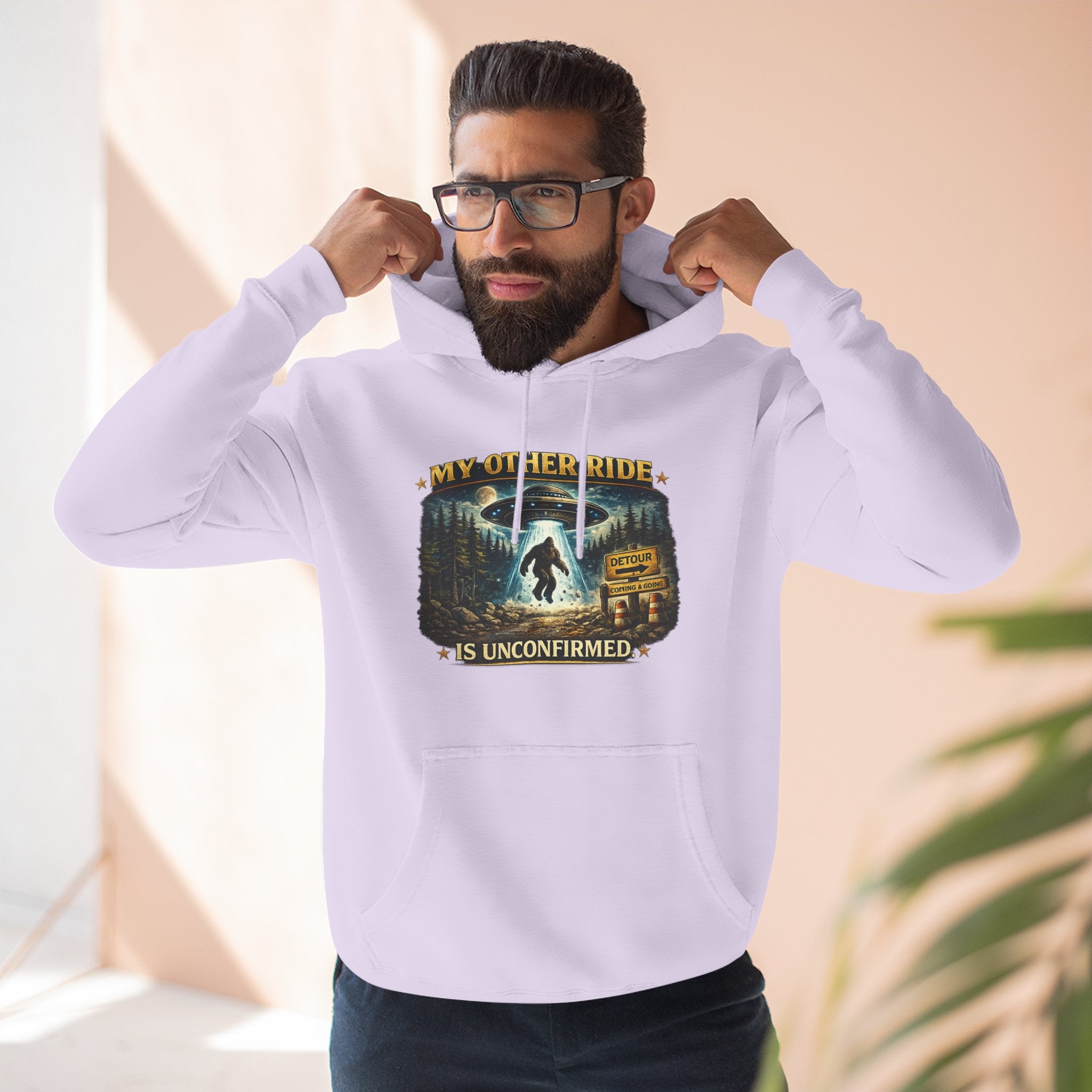 Bigfoot Hoodie - "My Other Ride Is Unconfirmed" Graphic Pullover