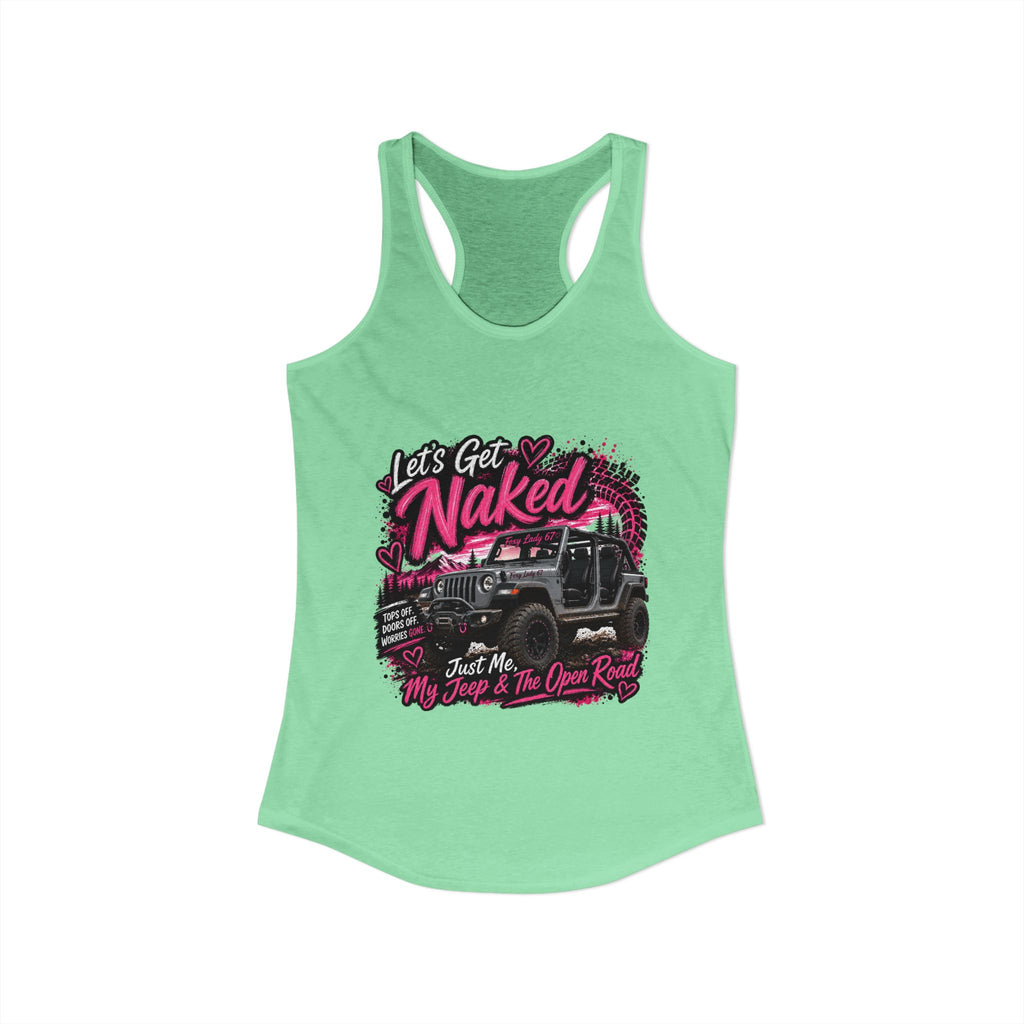 Let's Get Naked Jeep Women's Ideal Racerback Tank