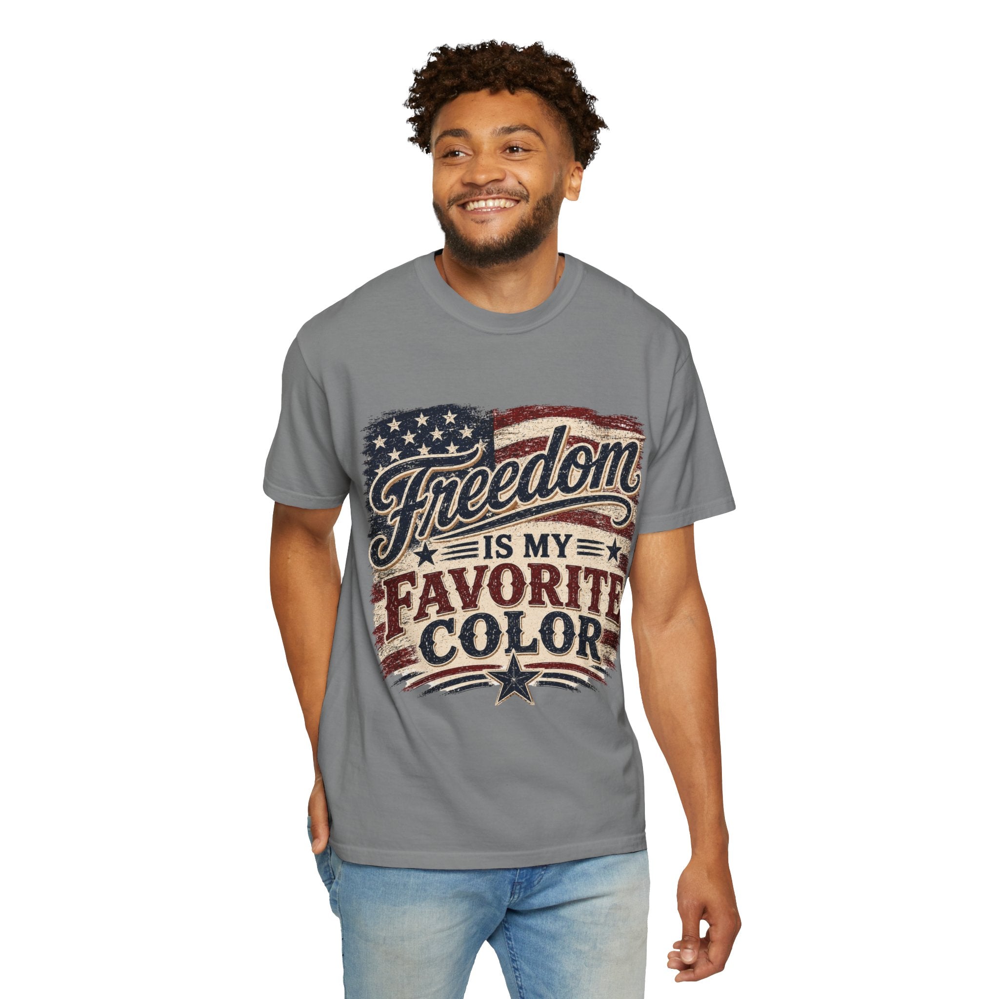 Freedom Is My Favorite Color T-Shirt — Patriotic American Flag Tee
