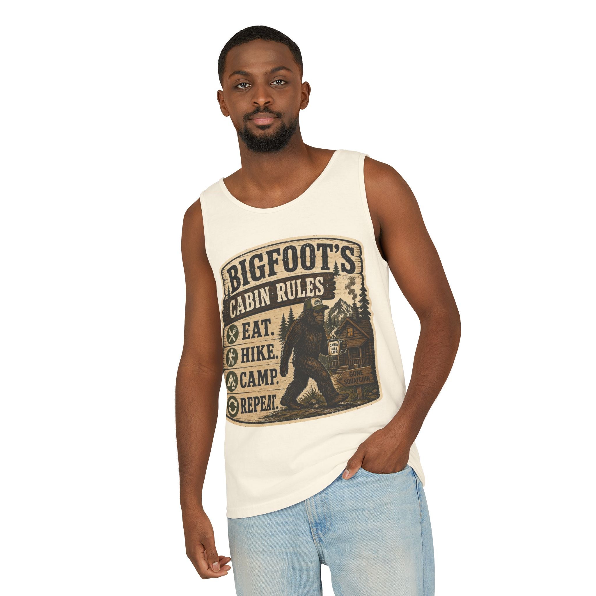 Bigfoot's Cabin Rules Tank Top