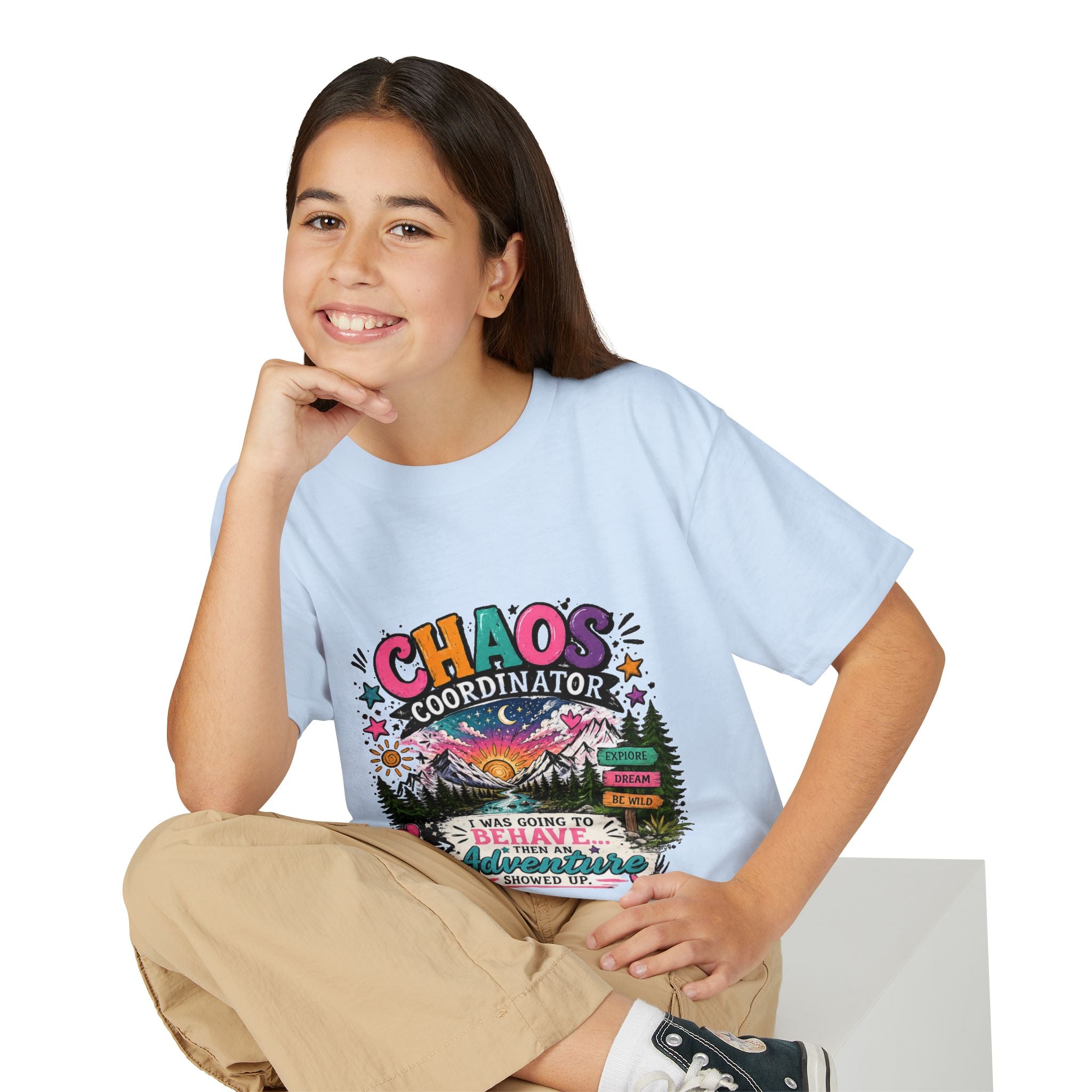 'Chaos Coordinator' Adventure Graphic Tee (Was Going to Behave, Then an Adventure Showed Up) — Youth T-Shirt
