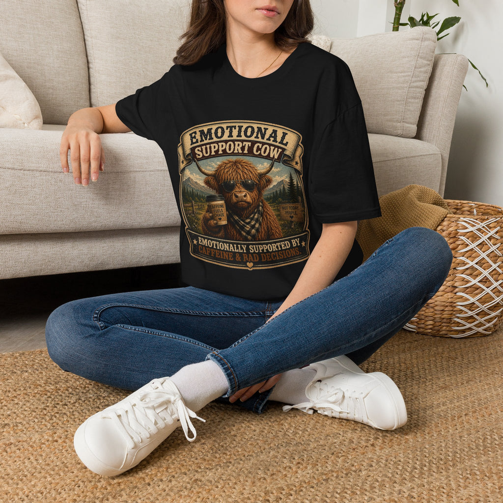 Socially Awkward Highland Cow - Unisex Softstyle T-Shirt