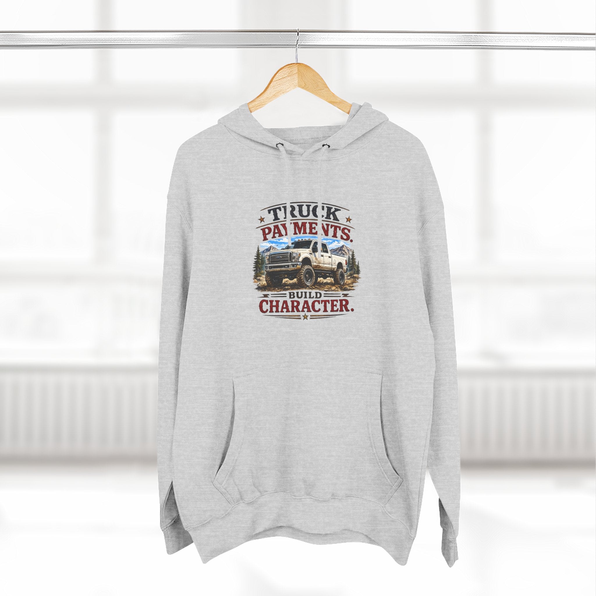 Three-Panel Fleece Hoodie