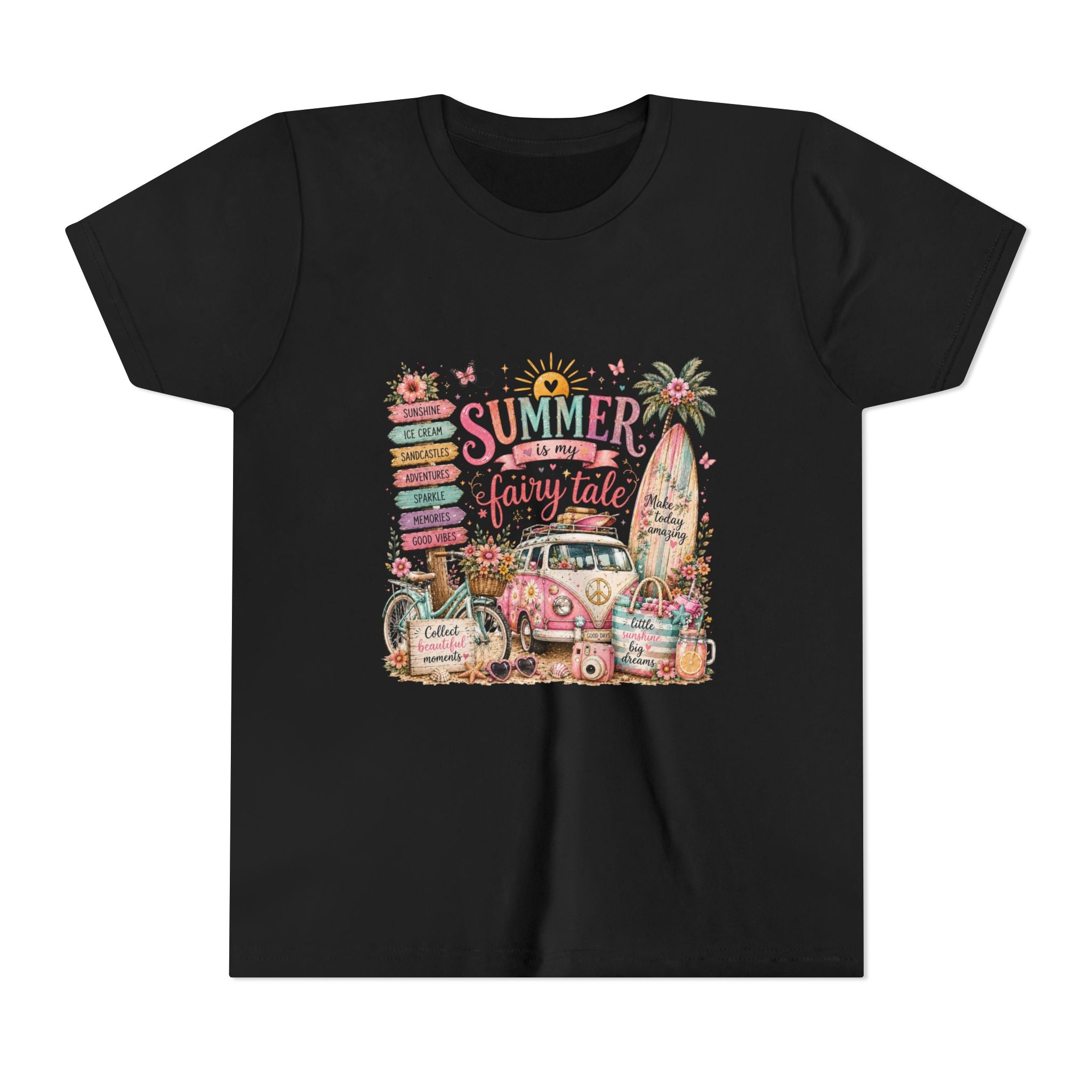 'Summer Fairy Tale' Retro Van Surf Graphic - Youth Tee