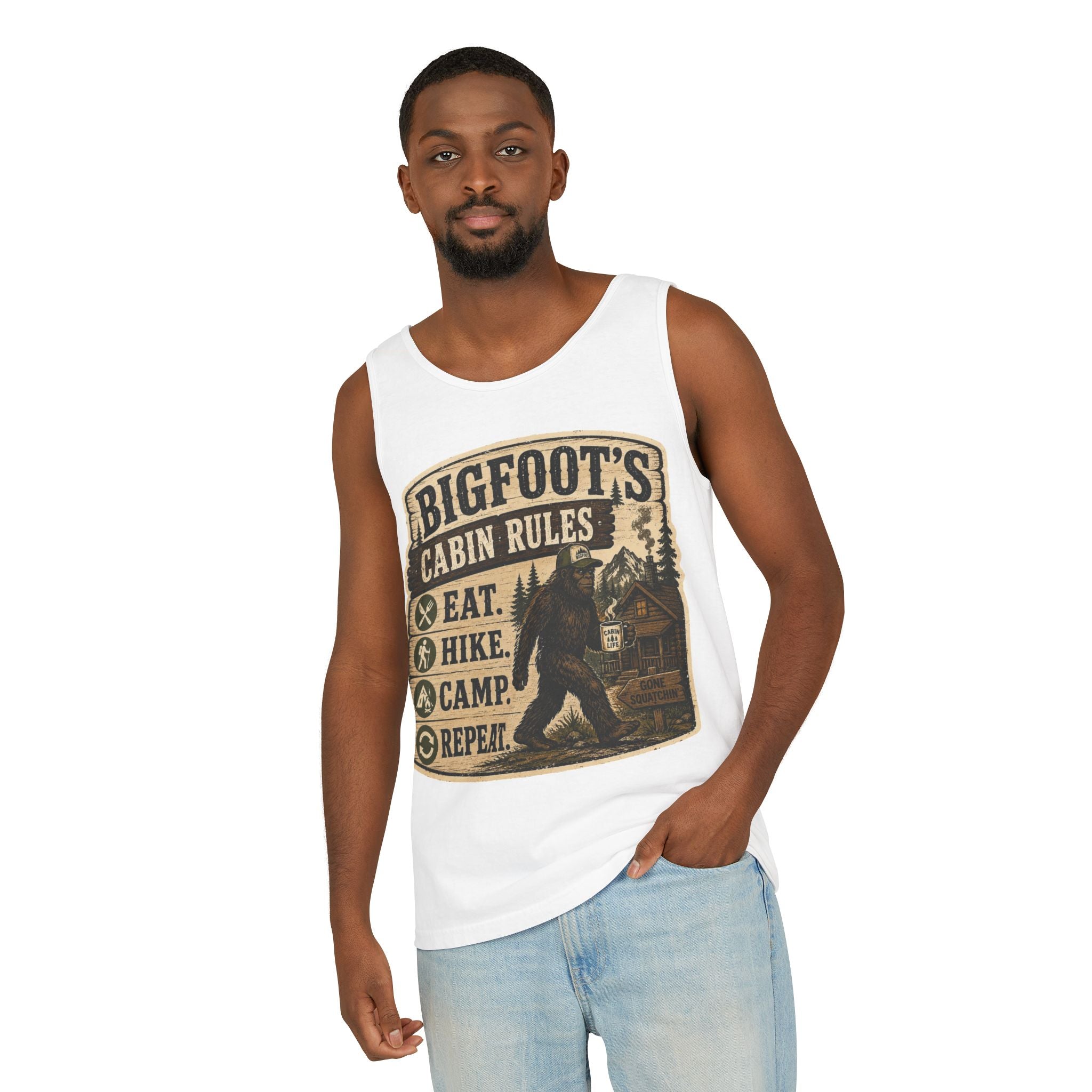 Bigfoot's Cabin Rules Tank Top