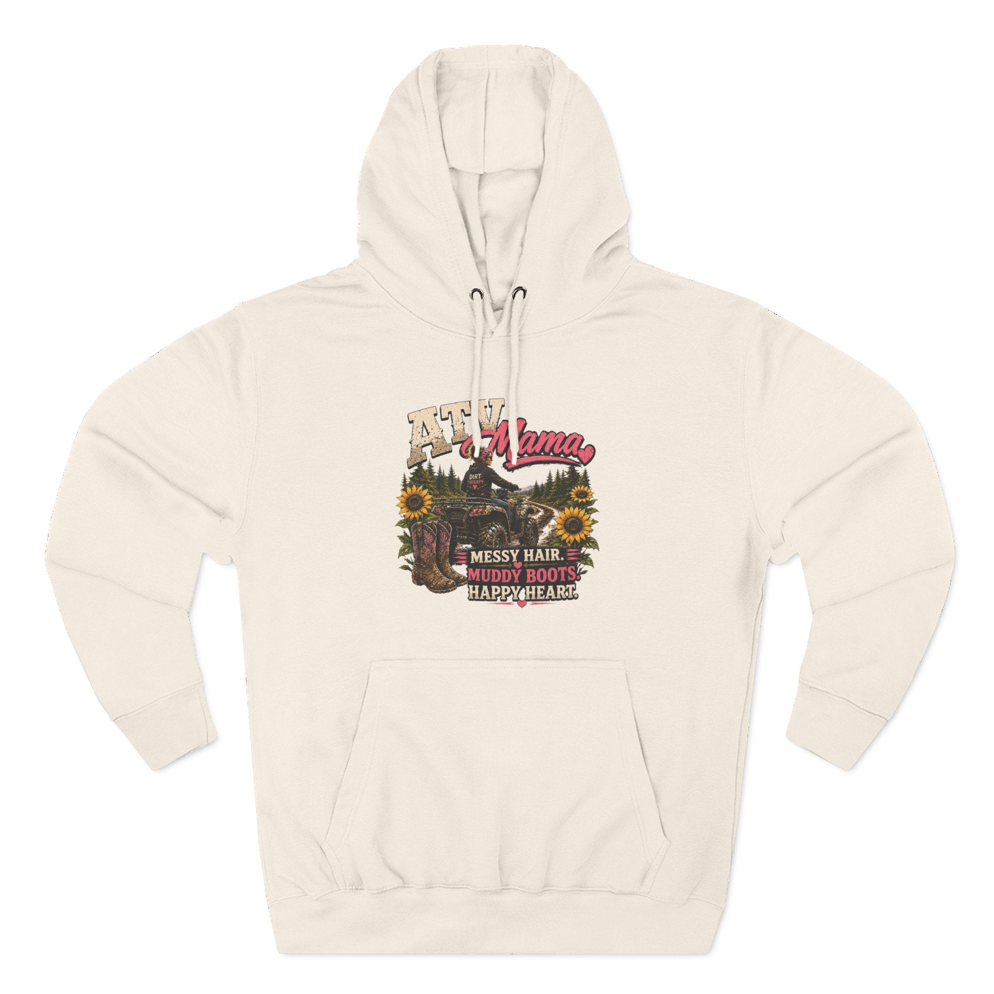Mama Farm Hoodie — Messy Hair, Muddy Boots Graphic Sweatshirt