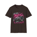 Jeep 'Let's Get Naked' Graphic T-Shirt — (Pink) Funny Off-Roading Top