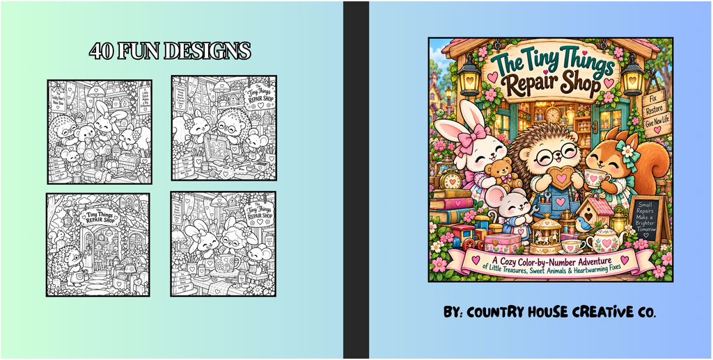 The Tiny Things Repair Shop Coloring Book (Ages 6 - 10)